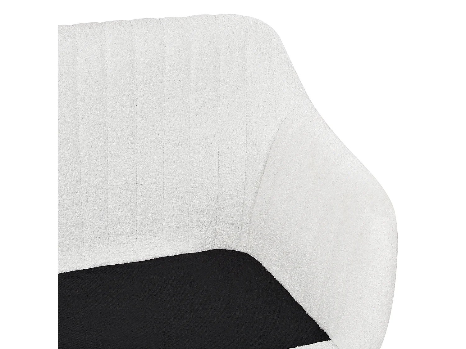Canapé 2 places en tissu banc blanc casse TABY