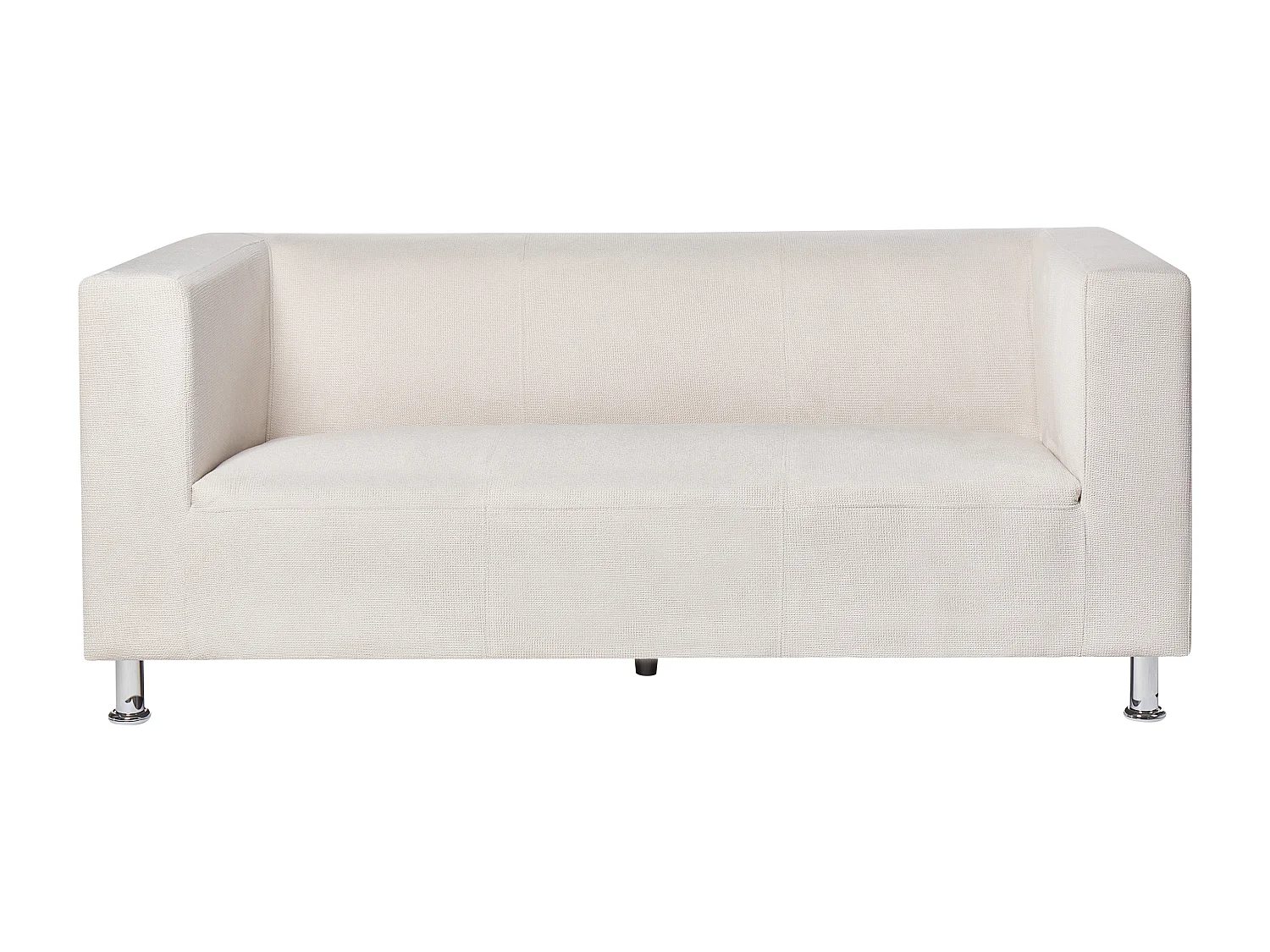 Canapé FLORO Tissu chenille Blanc cassé 3 places