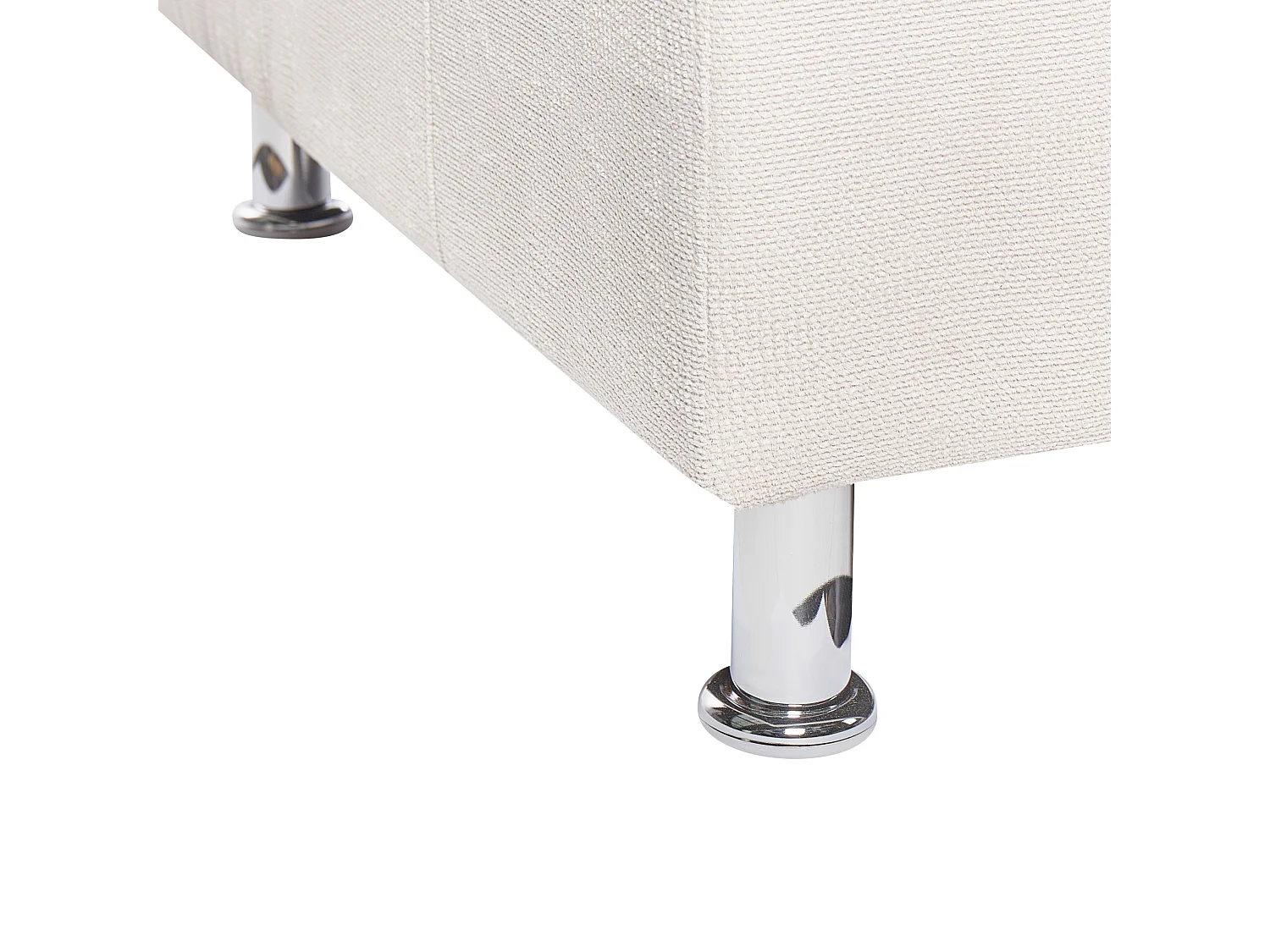 Canapé FLORO Tissu chenille Blanc cassé 3 places