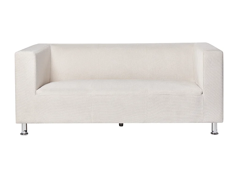 Canapé 3 places FLORO Tissu chenille Blanc cassé