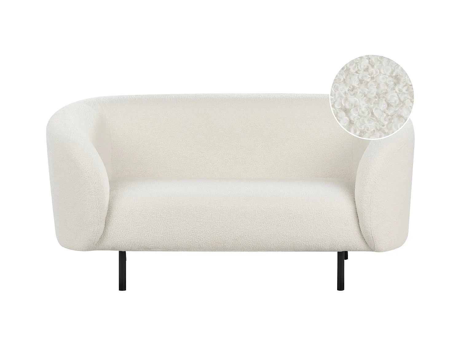 Sofa LOEN Bouclé Weiss 2-Sitzer
