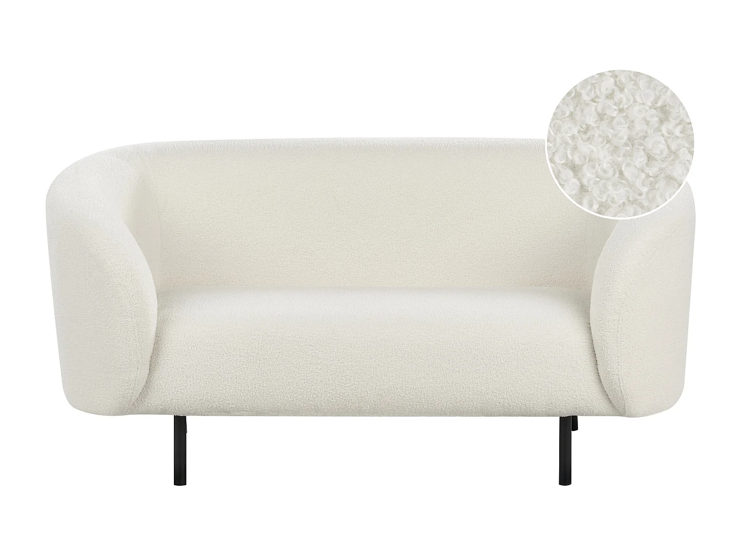 Sofa LOEN Bouclé Weiss 2-Sitzer