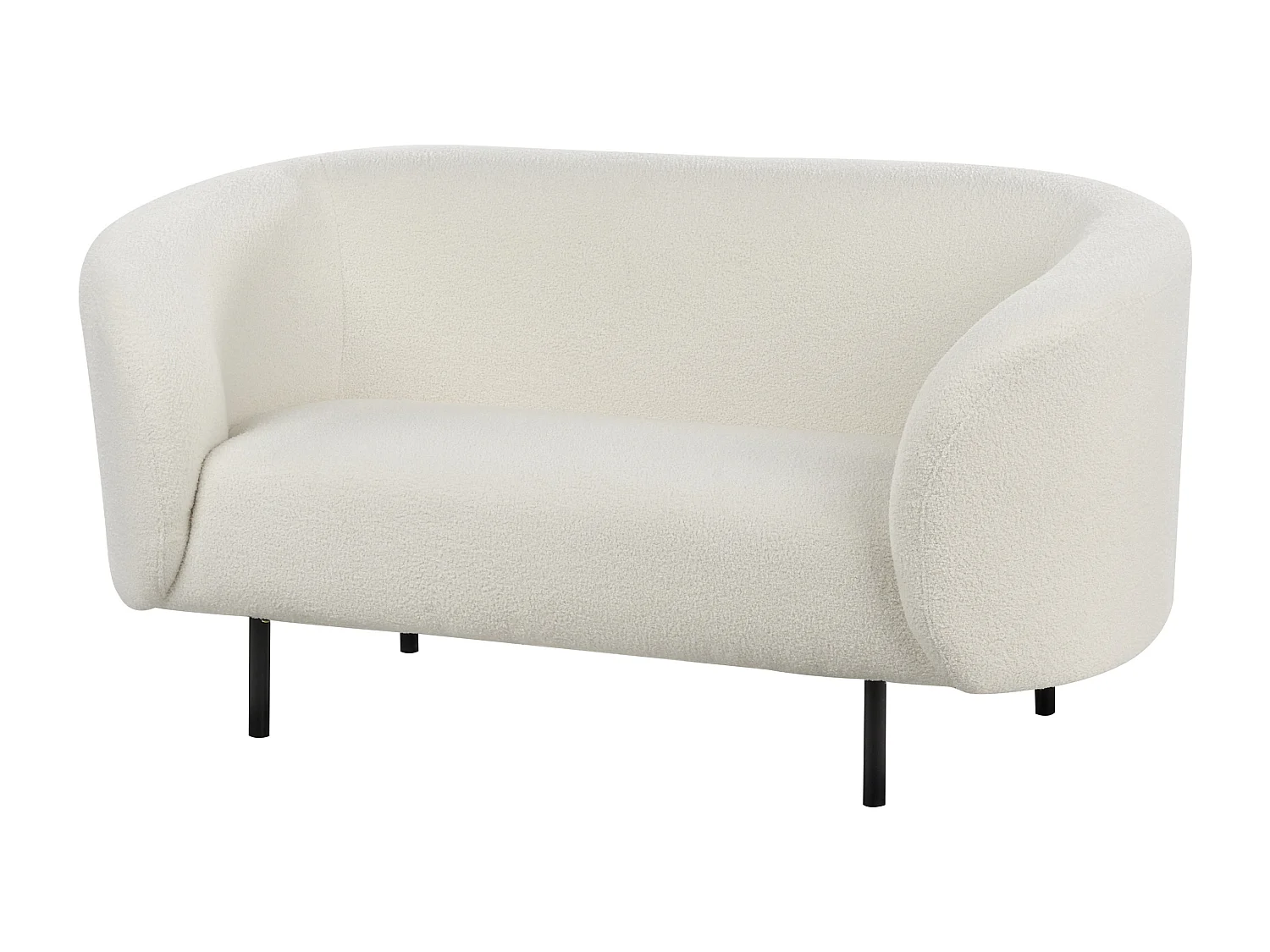Sofa LOEN Bouclé Weiss 2-Sitzer