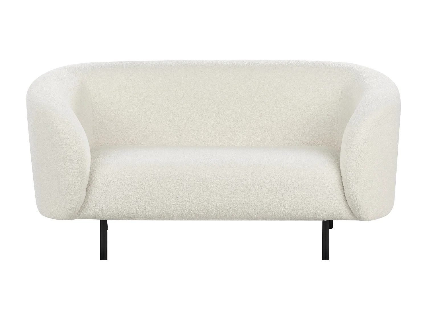 Sofa LOEN Bouclé Weiss 2-Sitzer