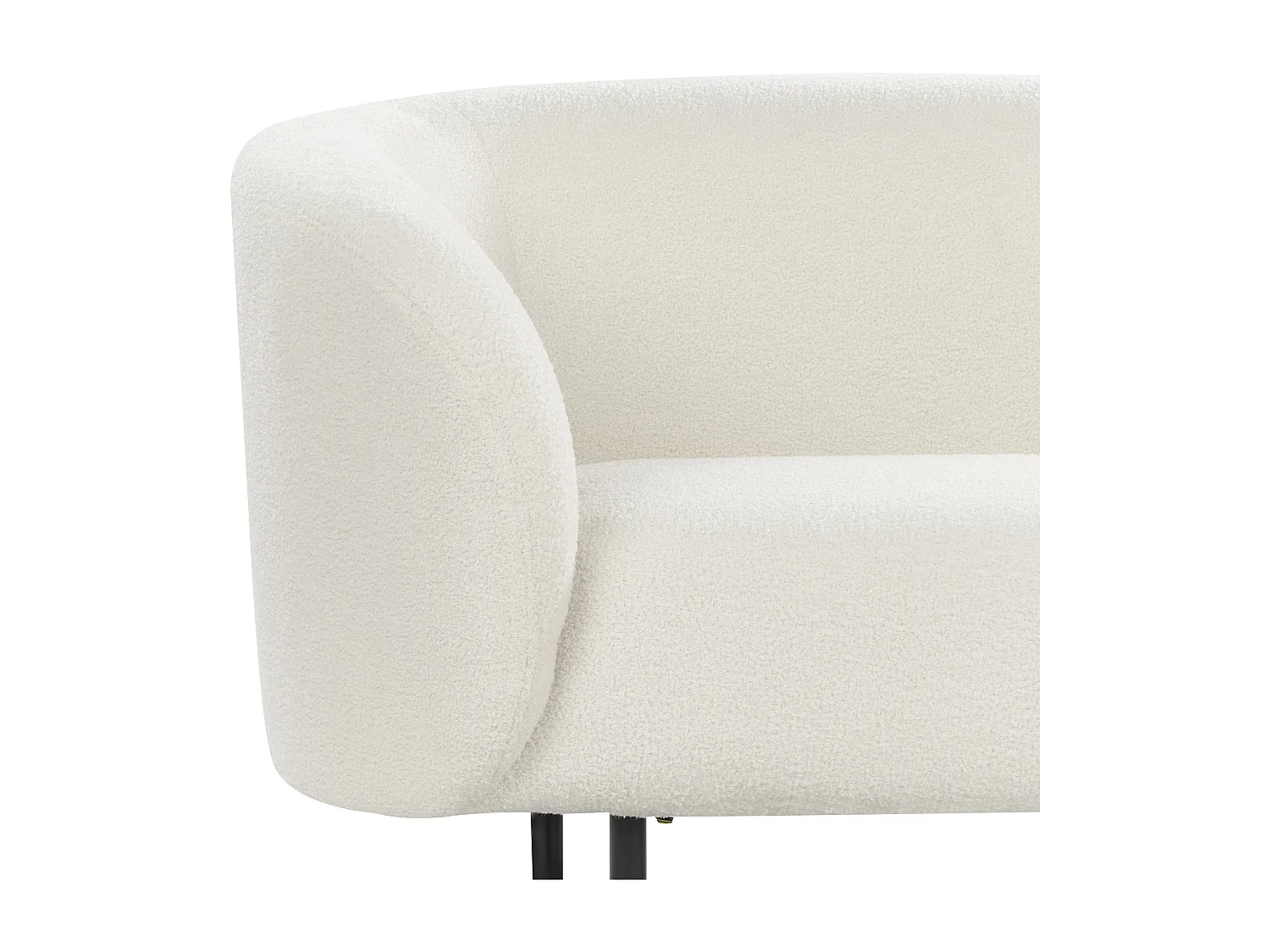 Sofa LOEN Bouclé Weiss 2-Sitzer