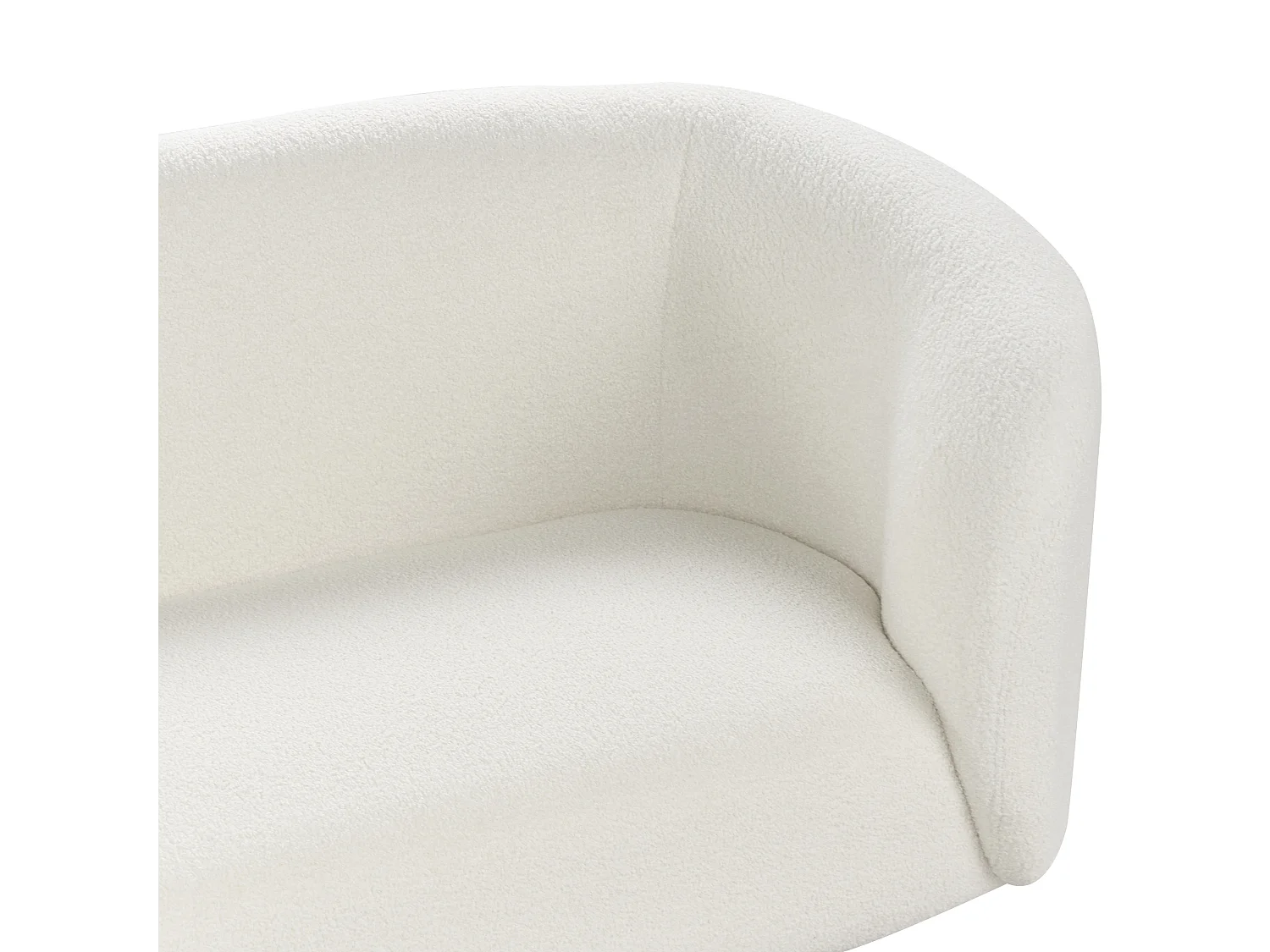 Sofa LOEN Bouclé Weiss 2-Sitzer
