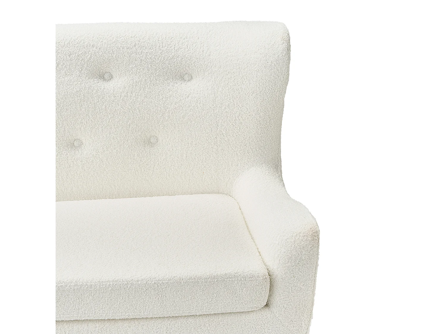 Polsterbank SKIBBY Bouclé Cremeweiss 2-Sitzer