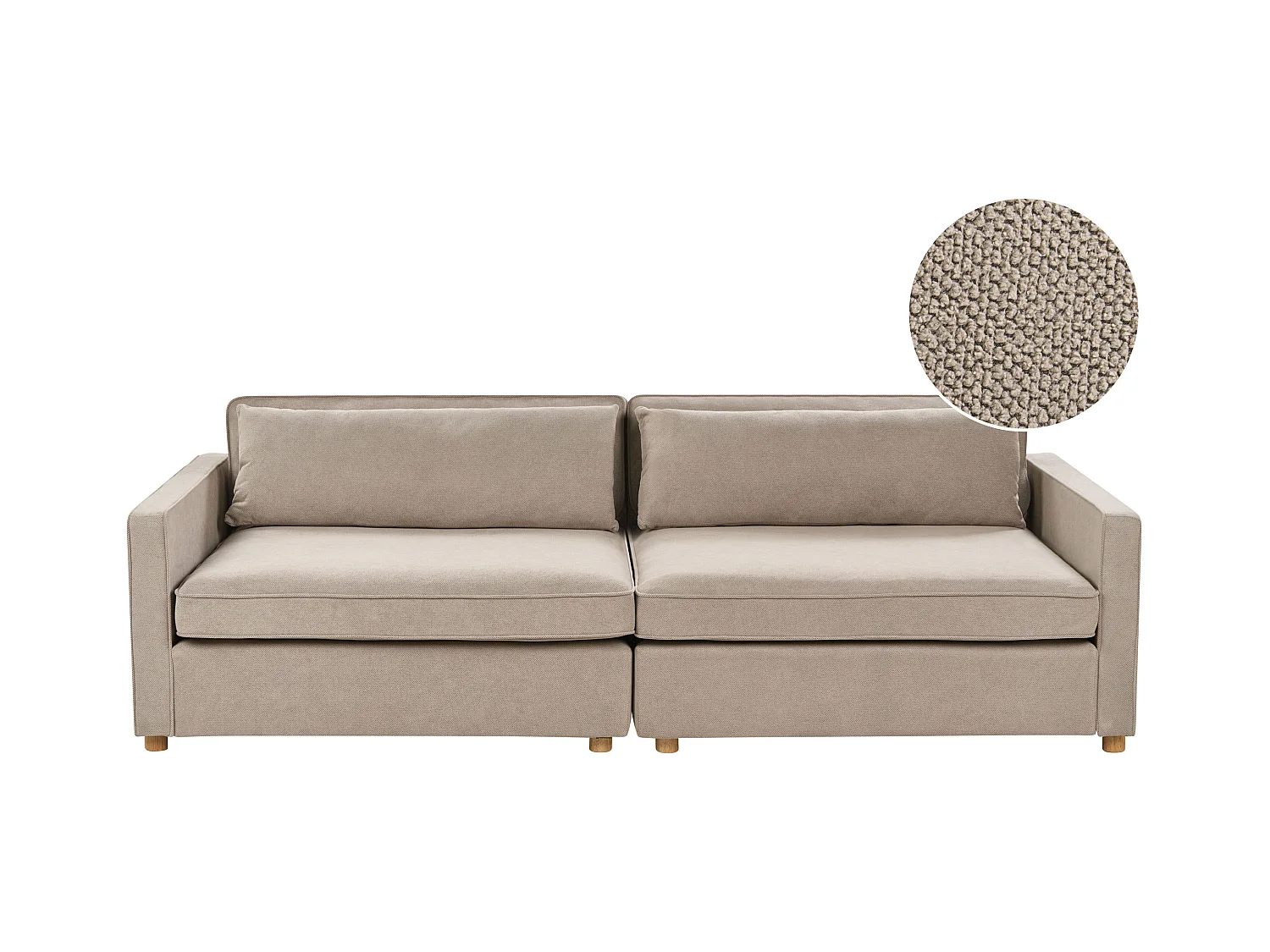 Canapé 3 places VINSTRA Tissu Taupe