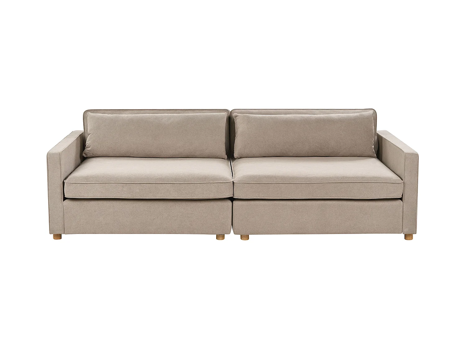 Sofa VINSTRA Stoff Taupe 3-Sitzer
