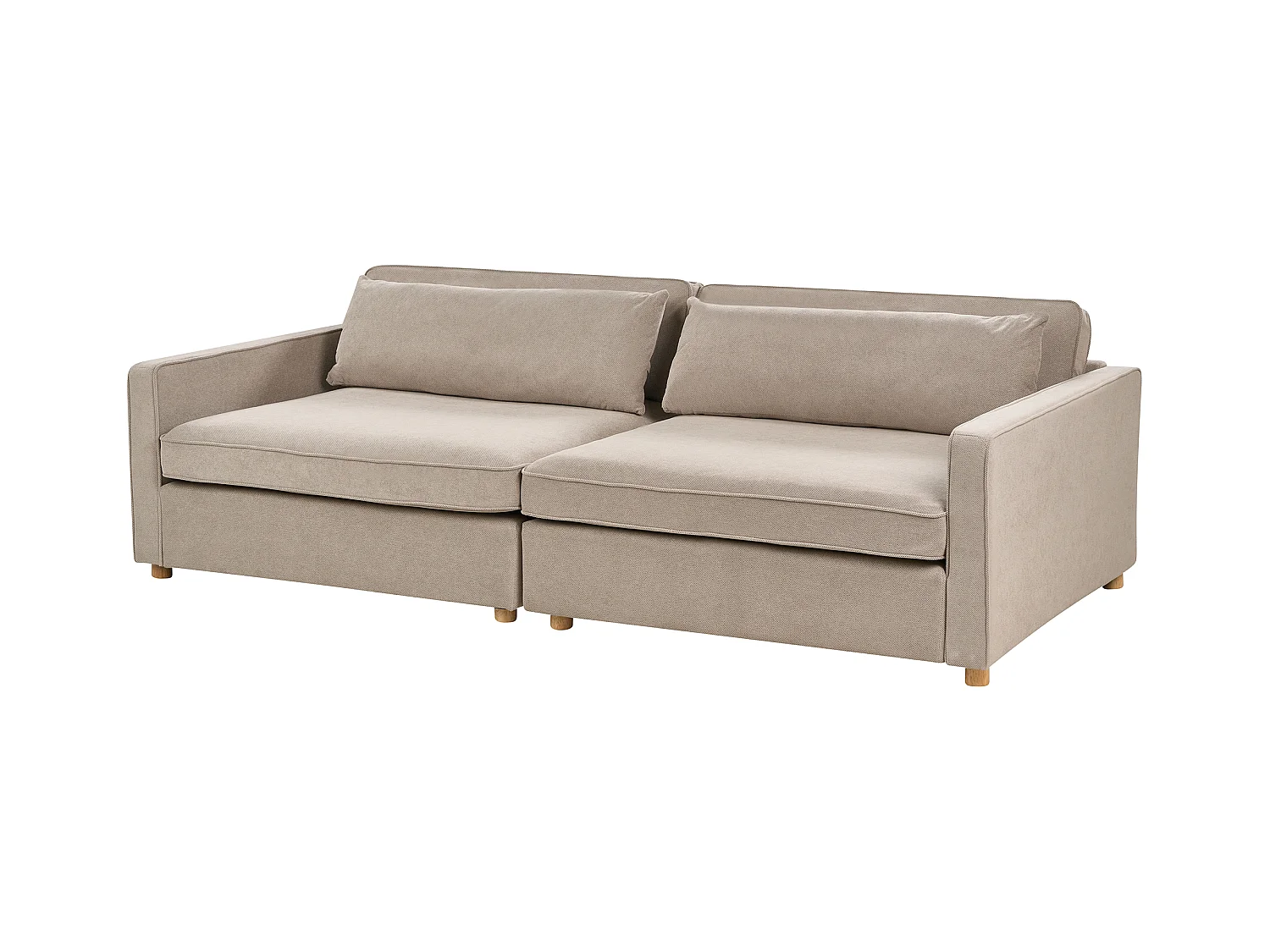 Sofa VINSTRA Stoff Taupe 3-Sitzer