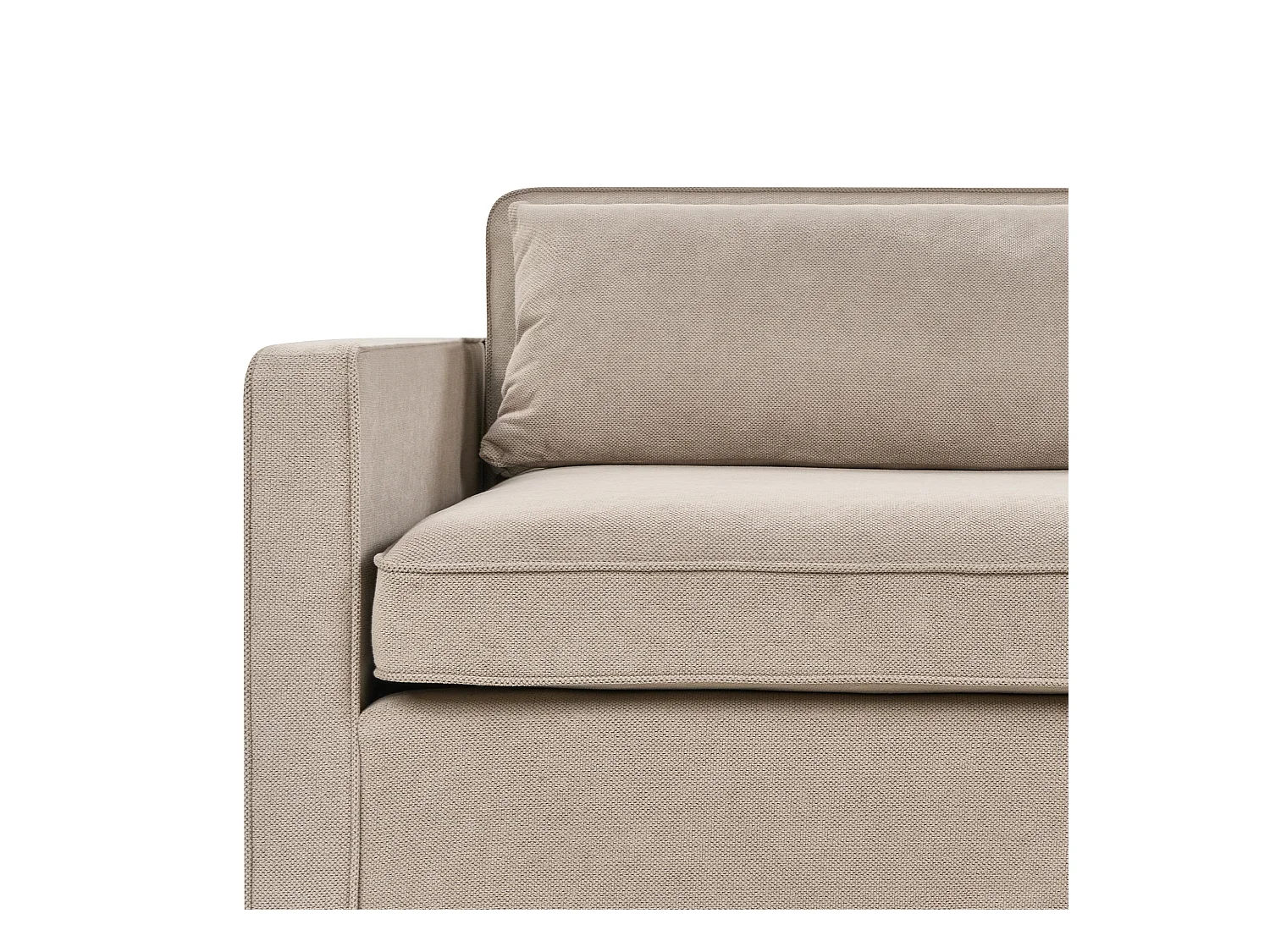 Sofa VINSTRA Stoff Taupe 3-Sitzer