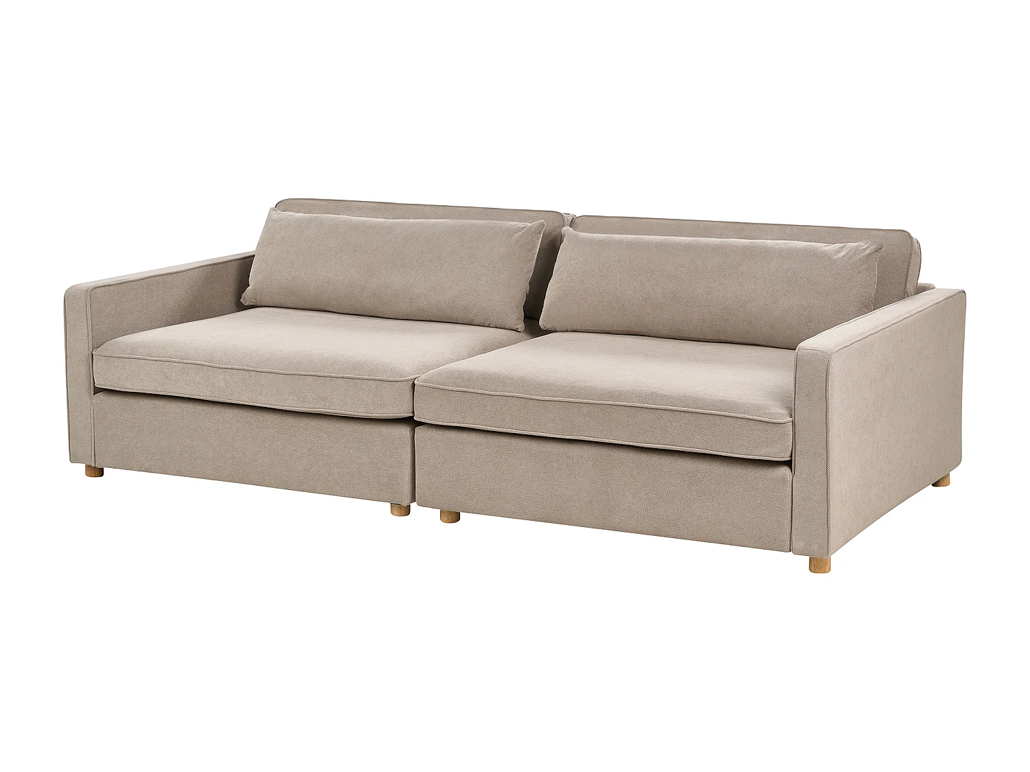 Sofa VINSTRA Stoff Taupe 3-Sitzer