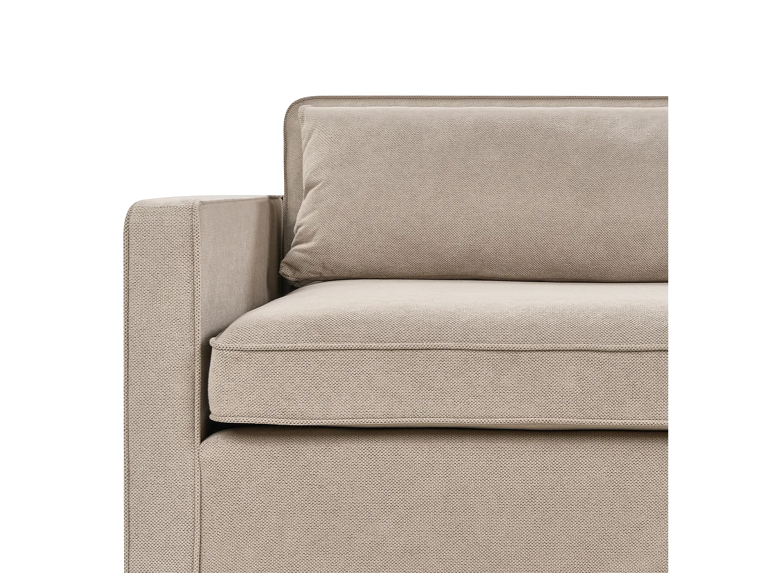 Sofa VINSTRA Stoff Taupe 3-Sitzer