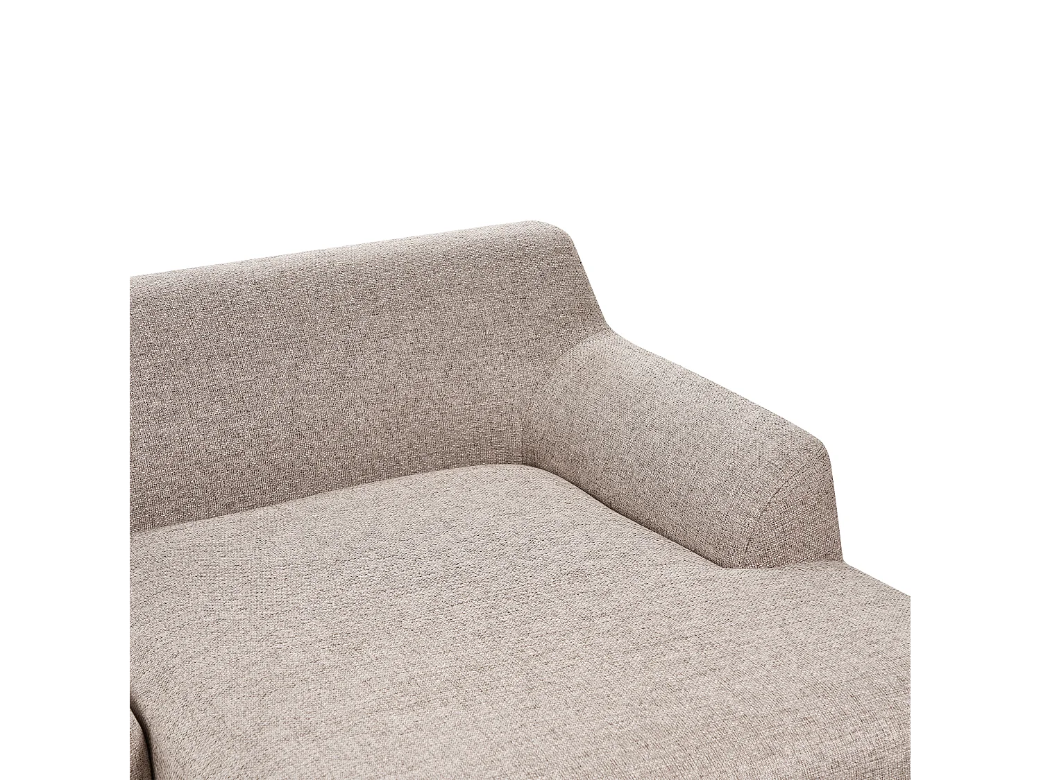 Divano angolare SOSJO Tessuto Marrone chiaro 3 posti Lato Sinistro