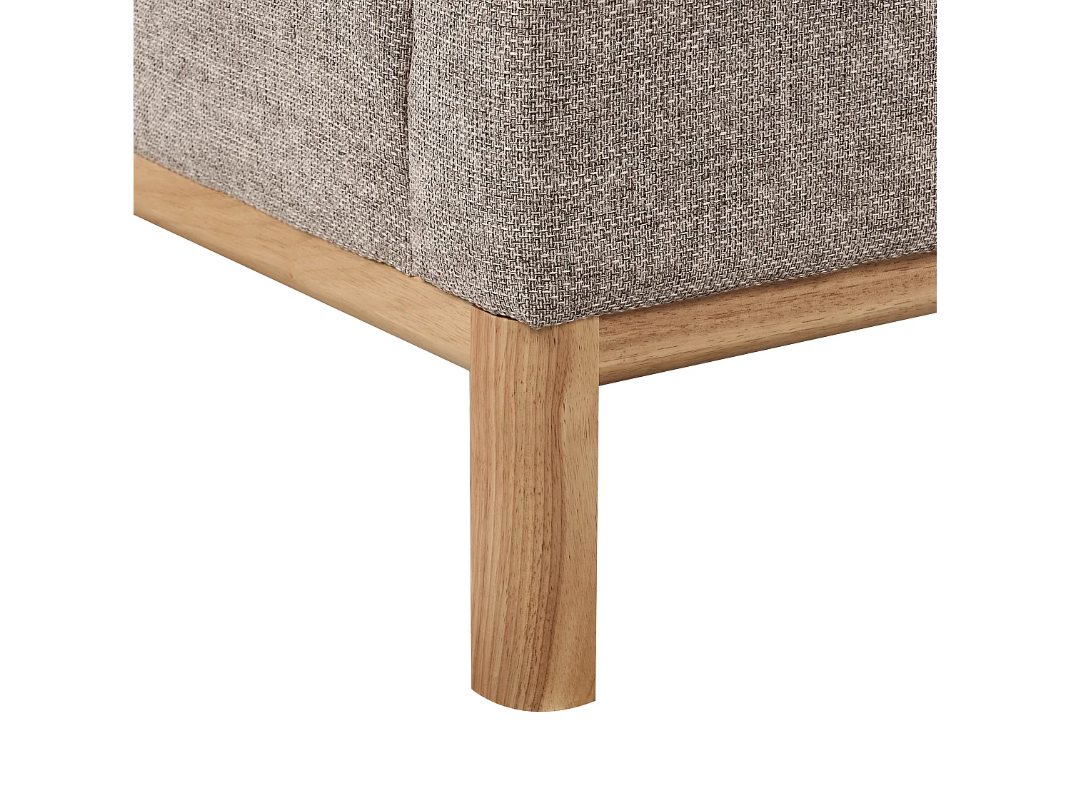 Divano angolare SOSJO Tessuto Marrone chiaro 3 posti Lato Sinistro