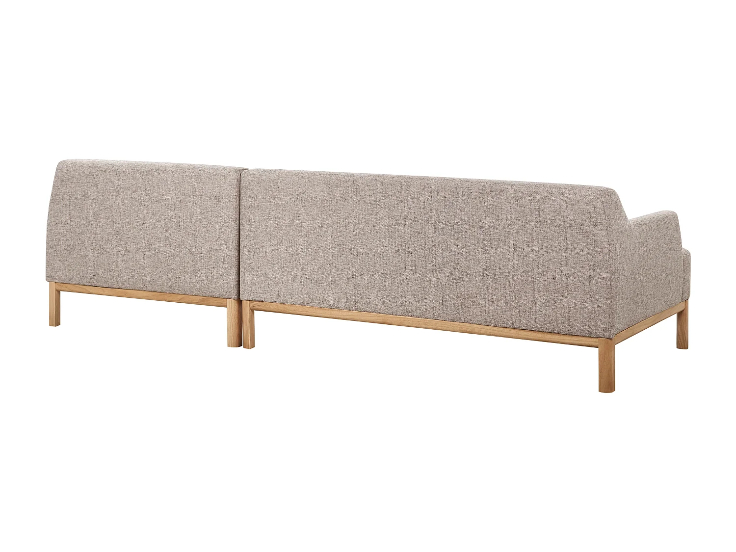 Canapé d'angle SOSJO Tissu Marron clair 3 places Côté gauche