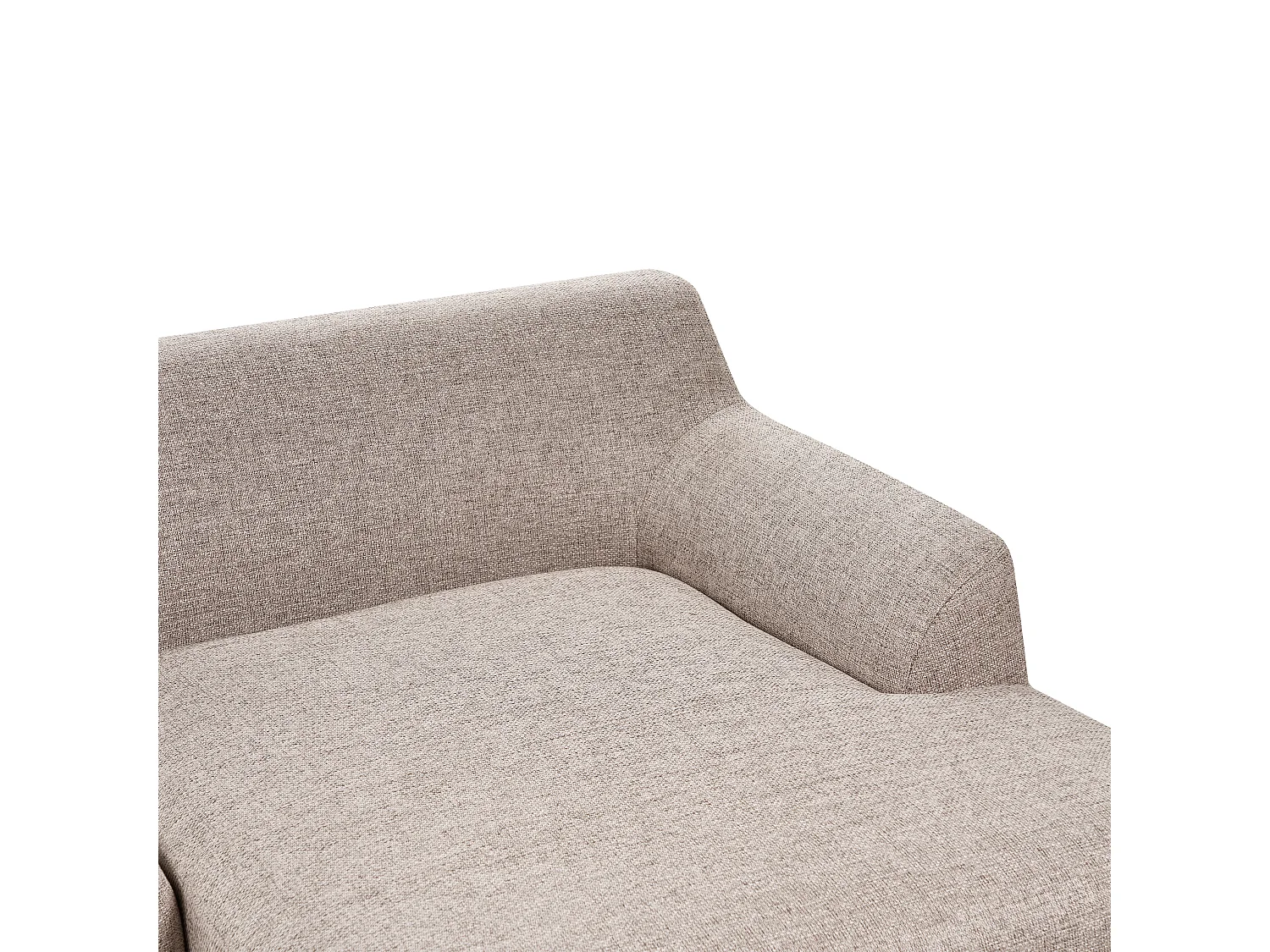 Canapé d'angle SOSJO Tissu Marron clair 3 places Côté gauche