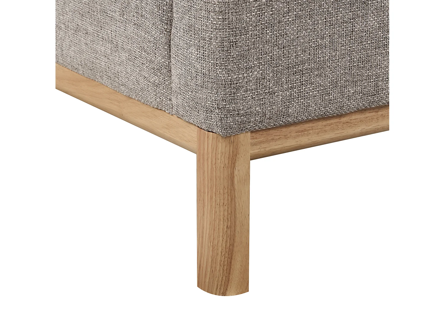 Canapé d'angle SOSJO Tissu Marron clair 3 places Côté gauche