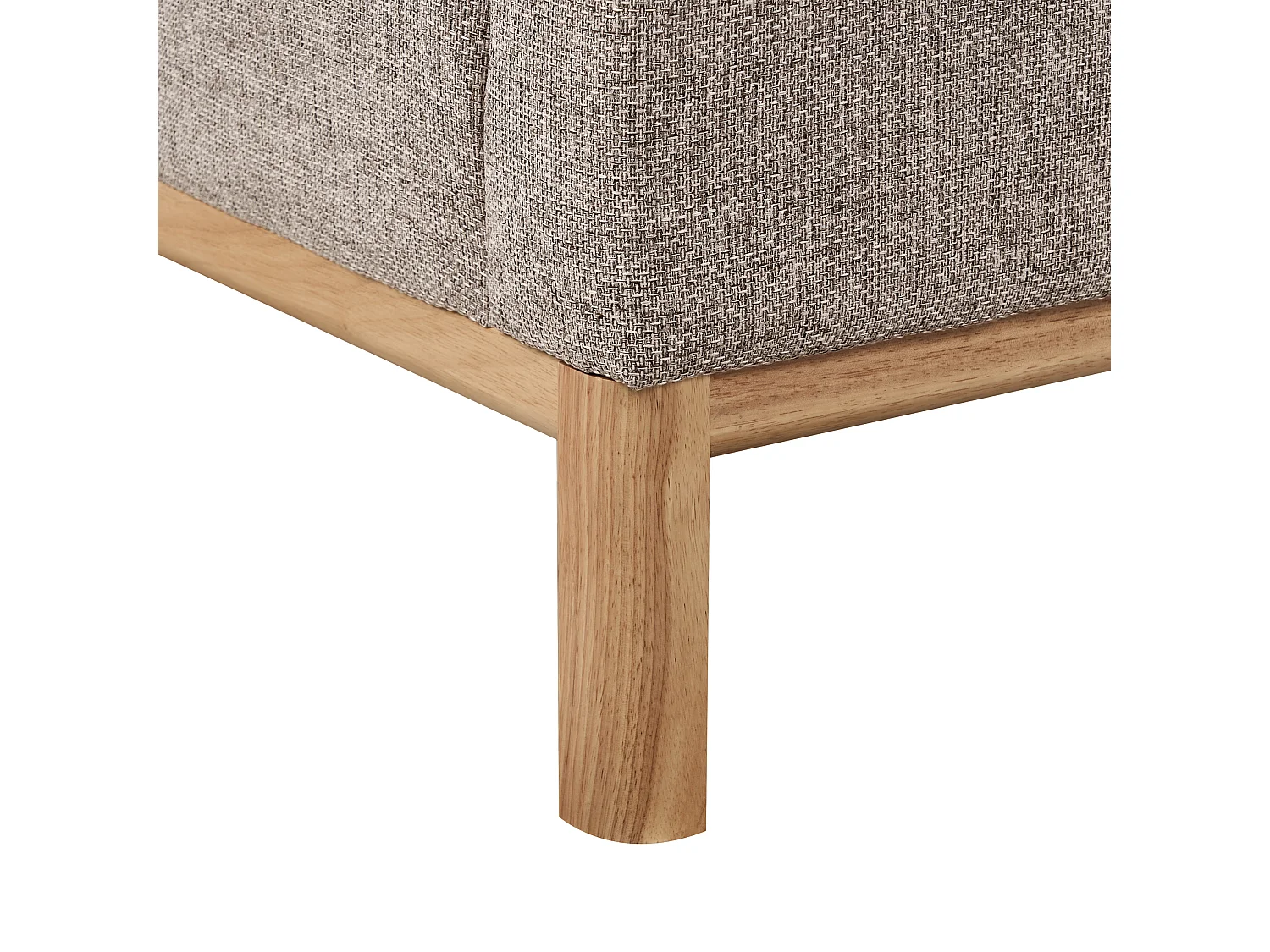Canapé d'angle SOSJO Tissu Marron clair 3 places Côté gauche
