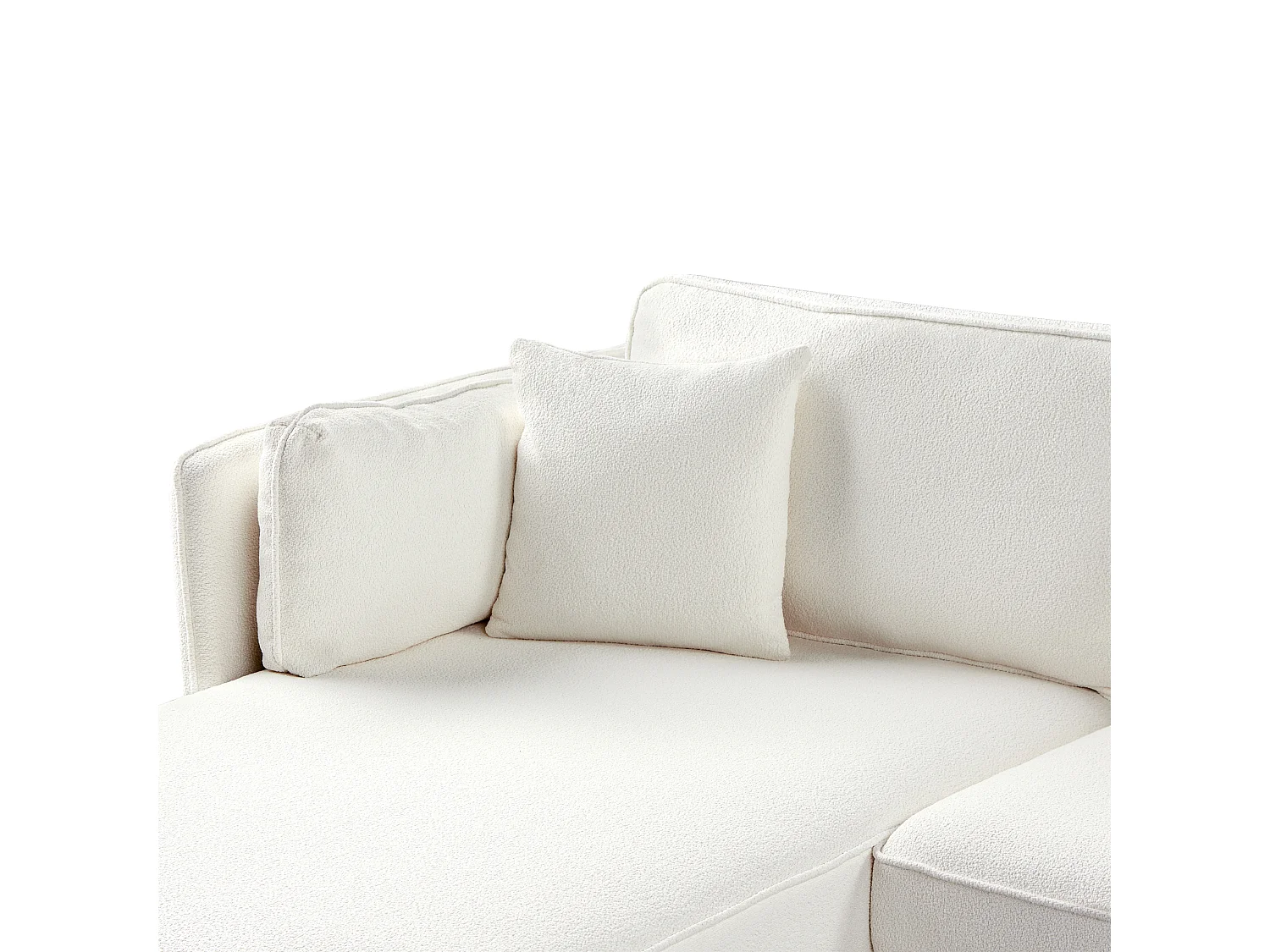 Hoekbank ALTAN Bouclé Gebroken wit 3-zitter Rechterzijde