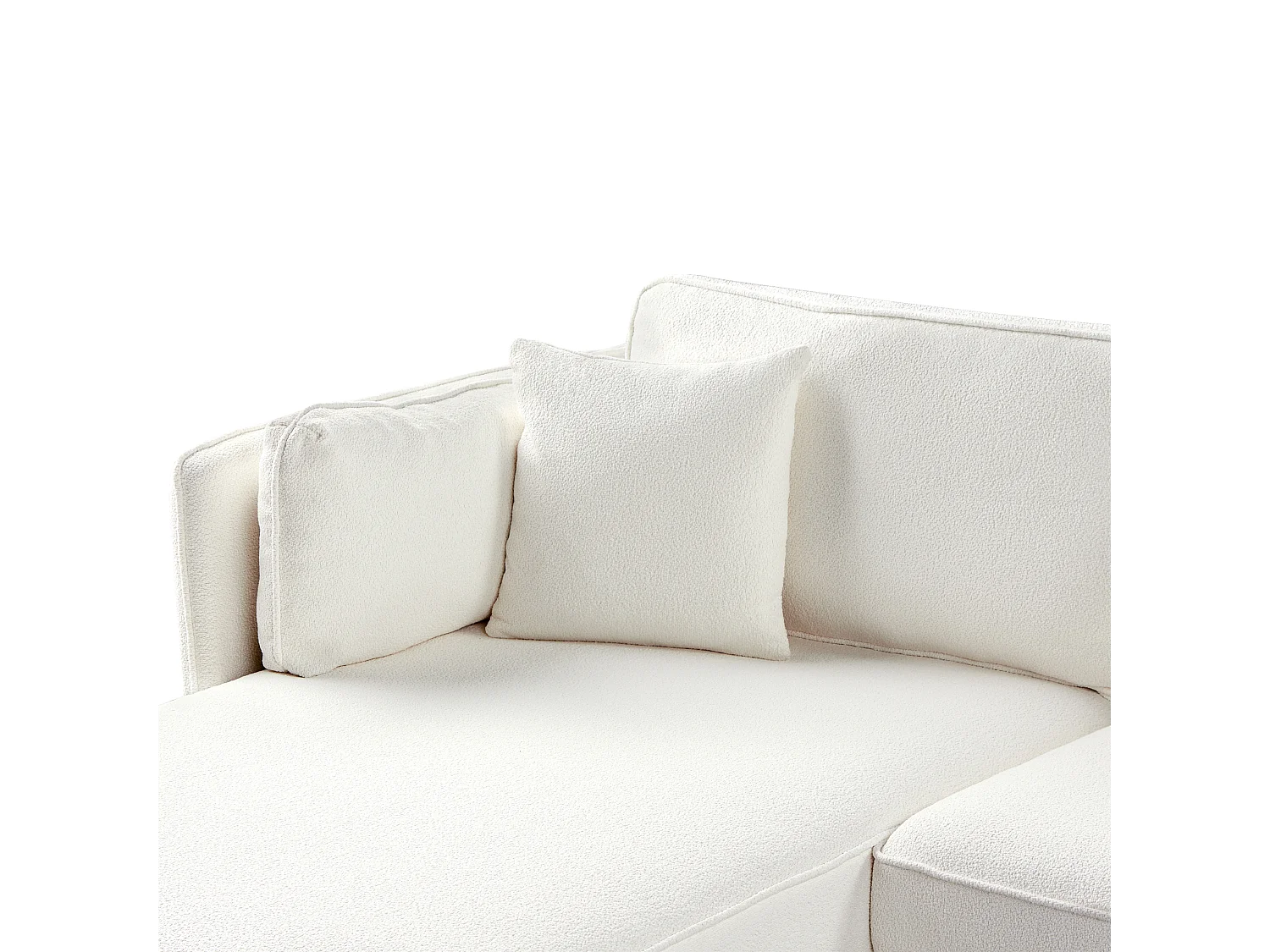 Hoekbank ALTAN Bouclé Gebroken wit 3-zitter Rechterzijde