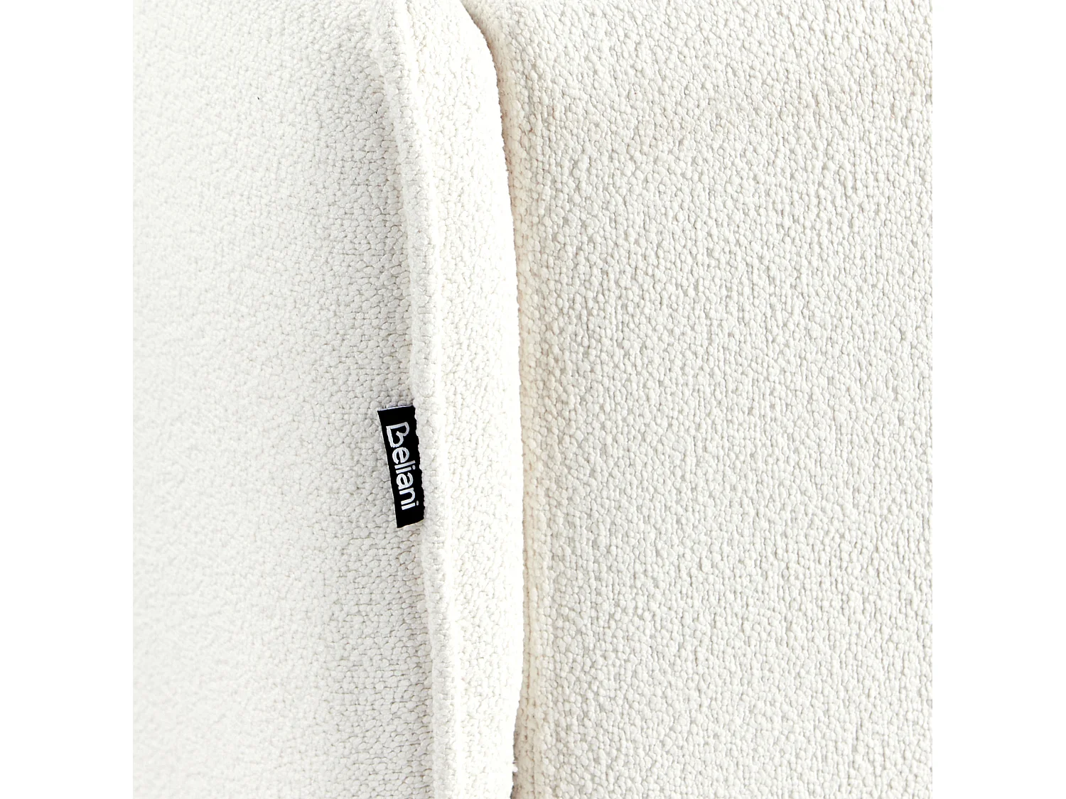 Canapé d'angle ALTAN Bouclé Blanc cassé 3 places Côté droit