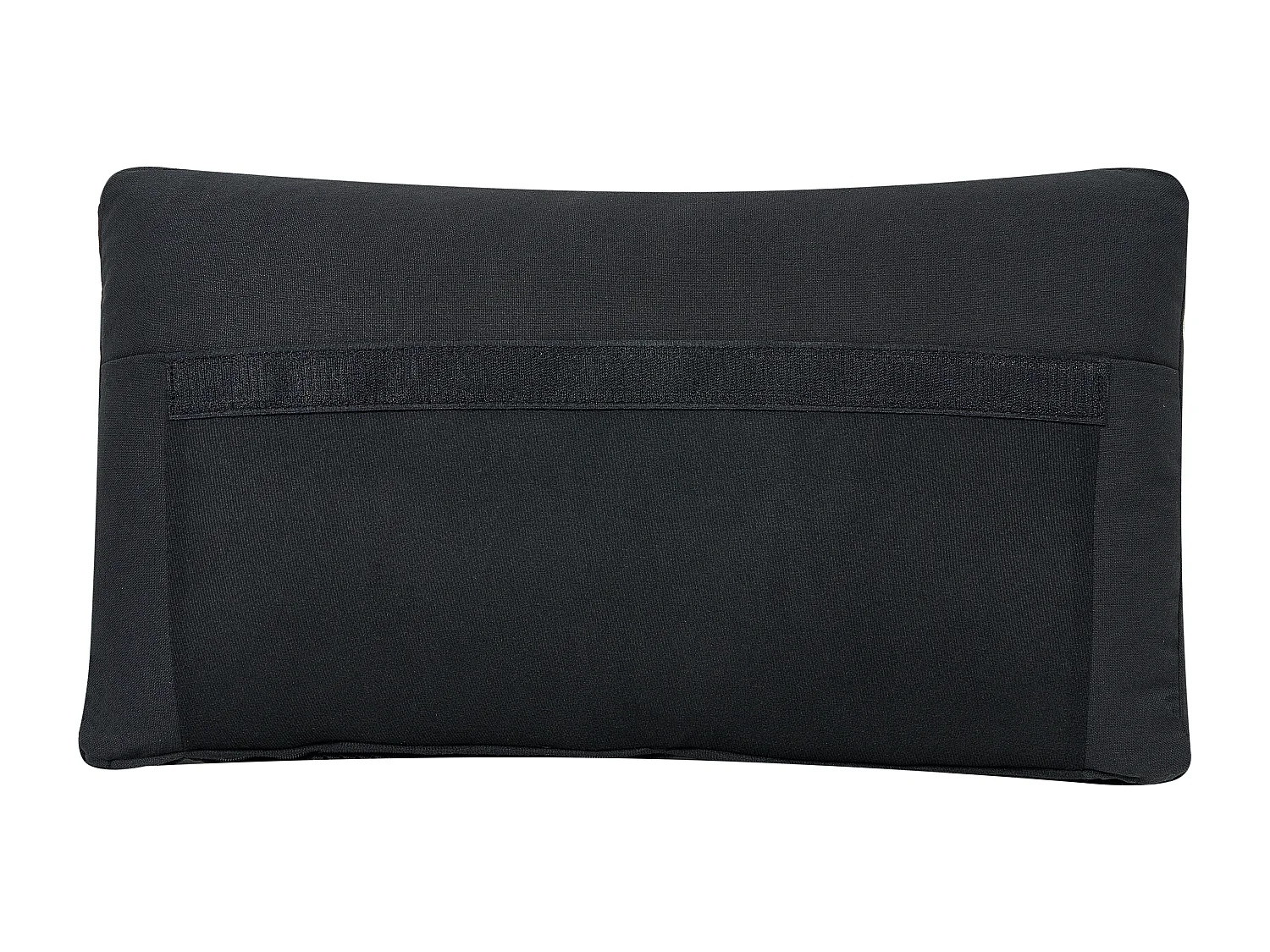 Canapé d'angle modulable 4 places UNSTAD Tissu Noir avec ottoman Côté gauche