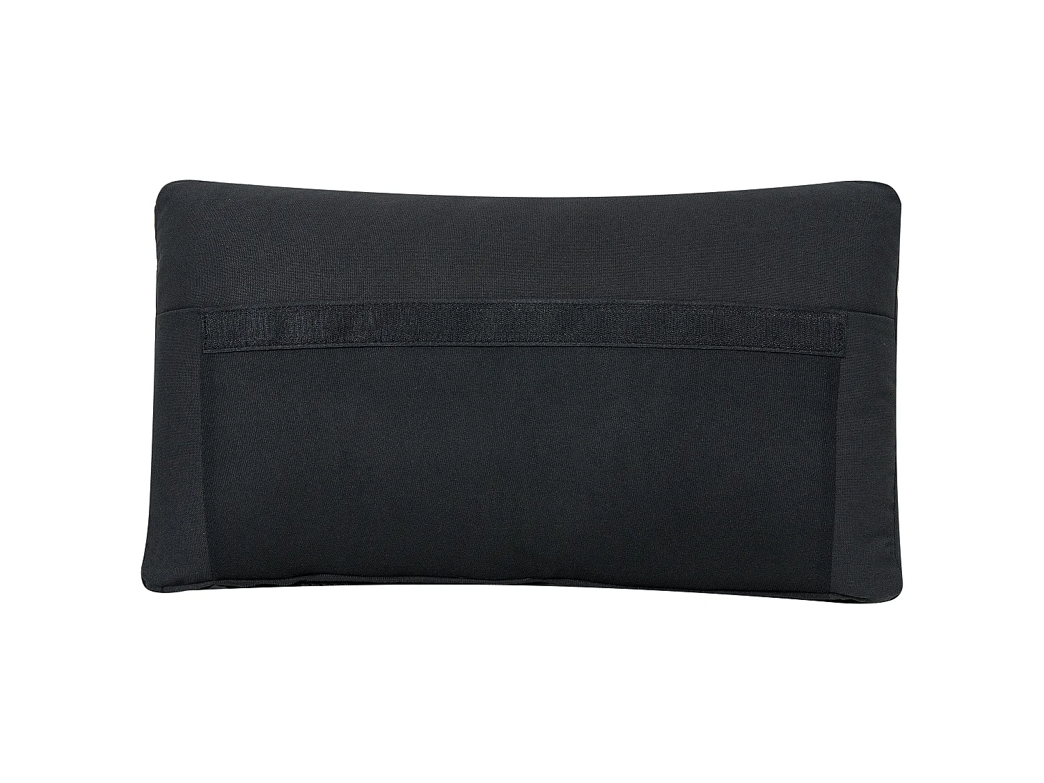 Canapé d'angle modulable UNSTAD Tissu Noir avec ottoman 4 places Côté gauche