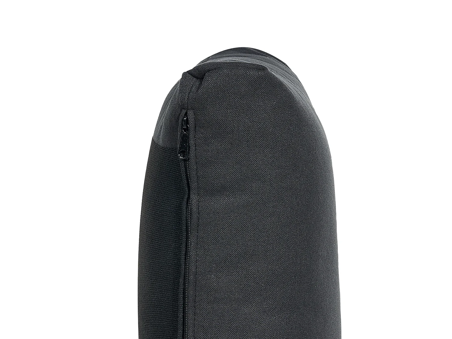 Canapé d'angle modulable UNSTAD Tissu Noir avec ottoman 4 places Côté gauche