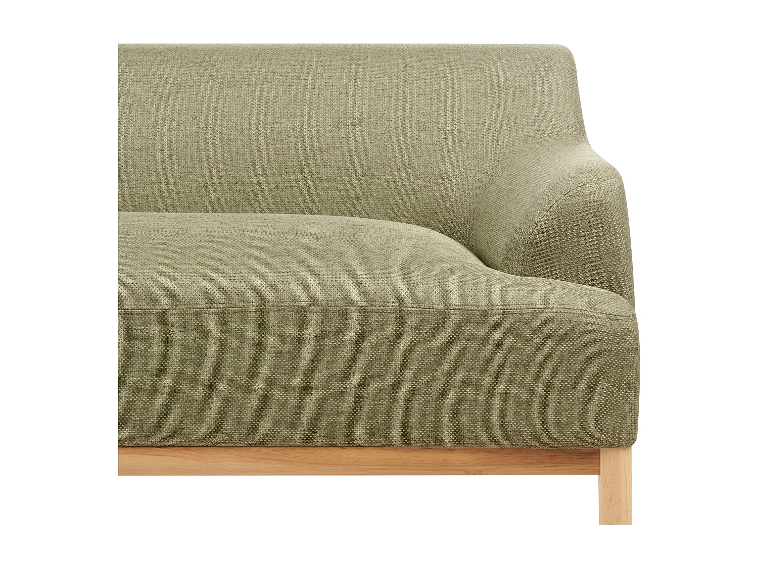 Divano angolare SOSJO Tessuto Verde oliva 3 posti Lato destro