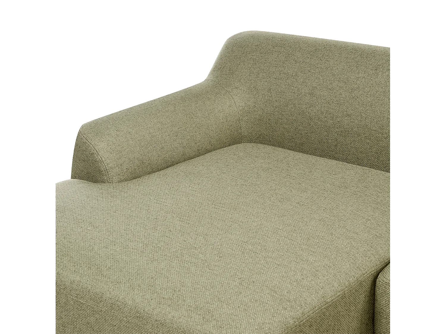 Divano angolare SOSJO Tessuto Verde oliva 3 posti Lato destro