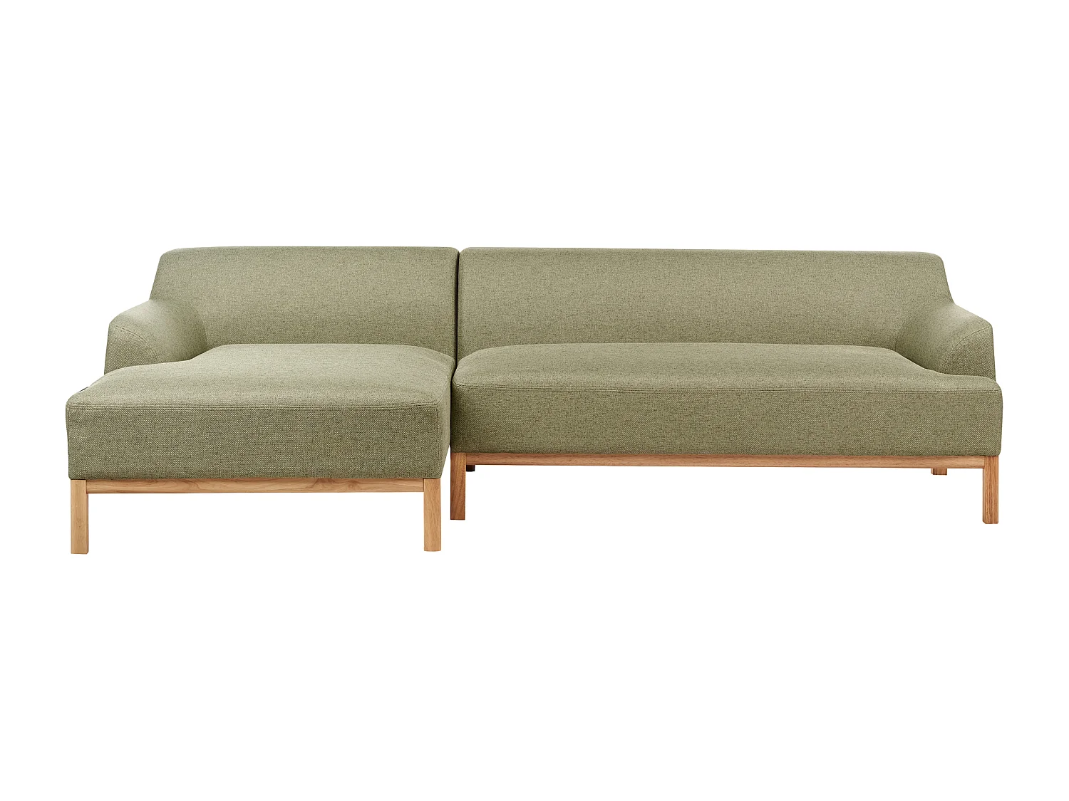 Canapé d'angle SOSJO Tissu Vert olive 3 places Côté droit