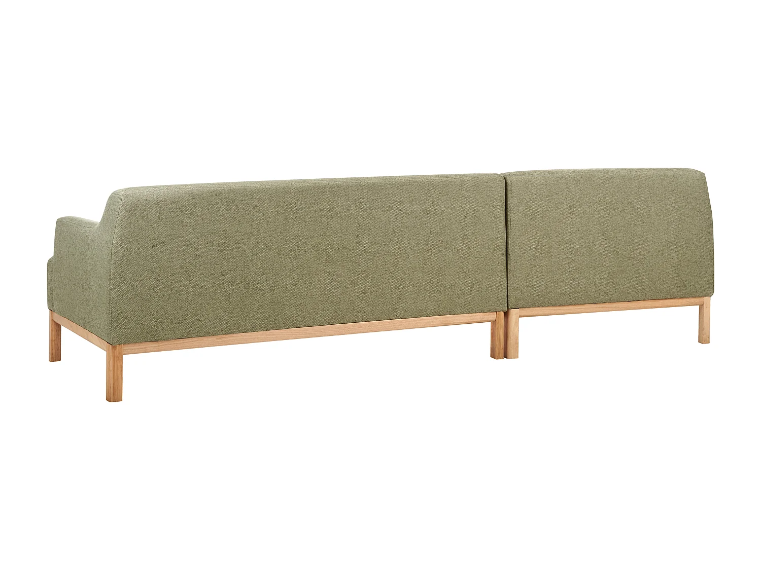 Canapé d'angle SOSJO Tissu Vert olive 3 places Côté droit