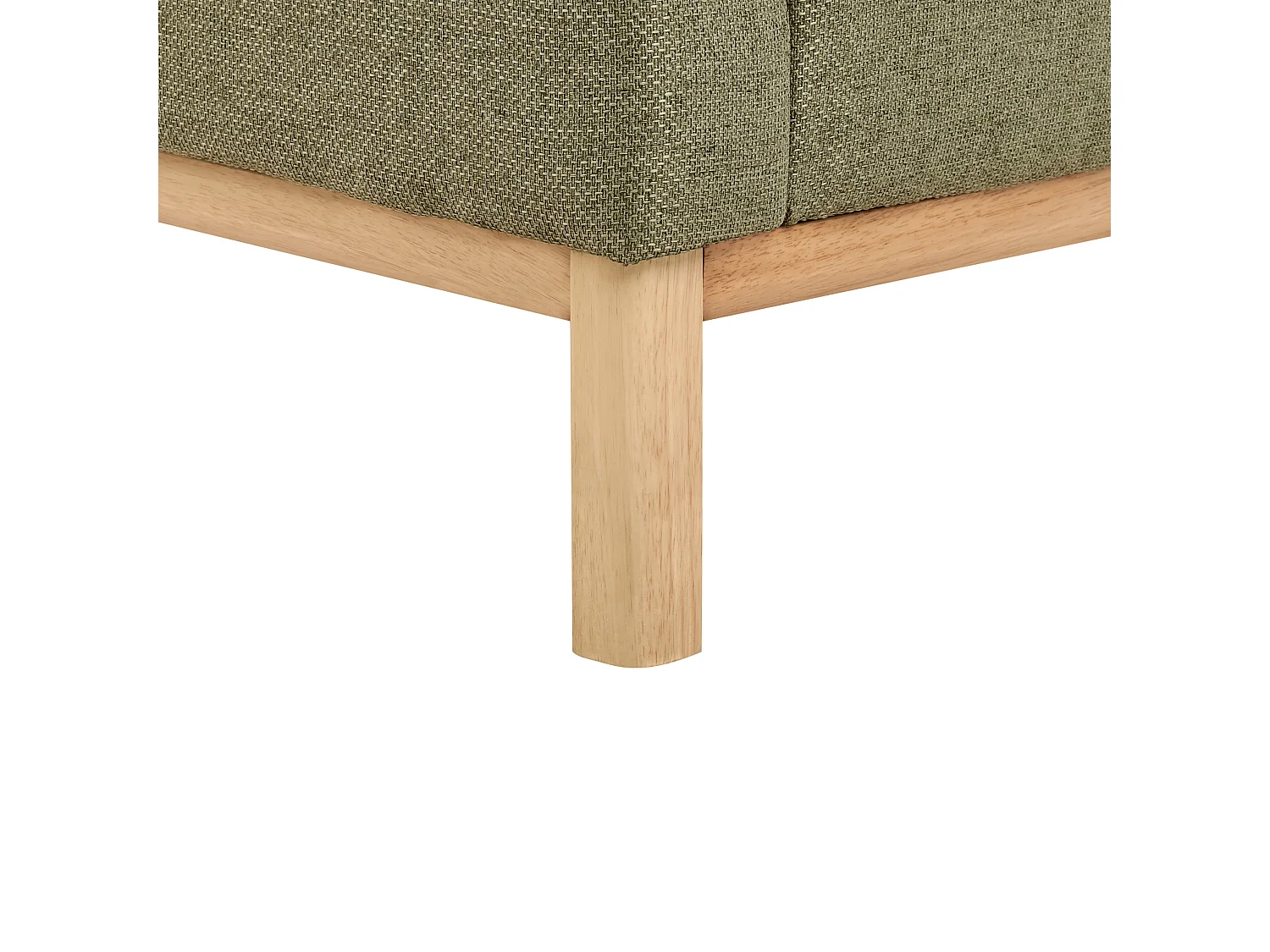 Canapé d'angle SOSJO Tissu Vert olive 3 places Côté droit