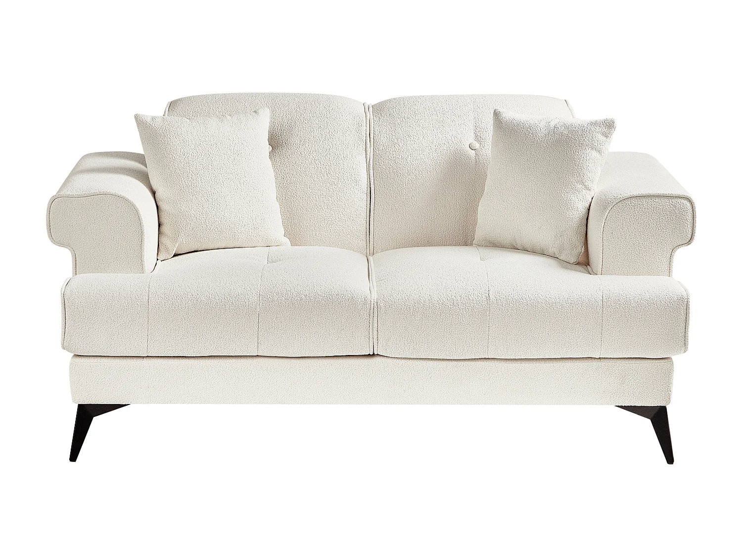 Sofa SKIVE Boucle Biały dla 2 osób