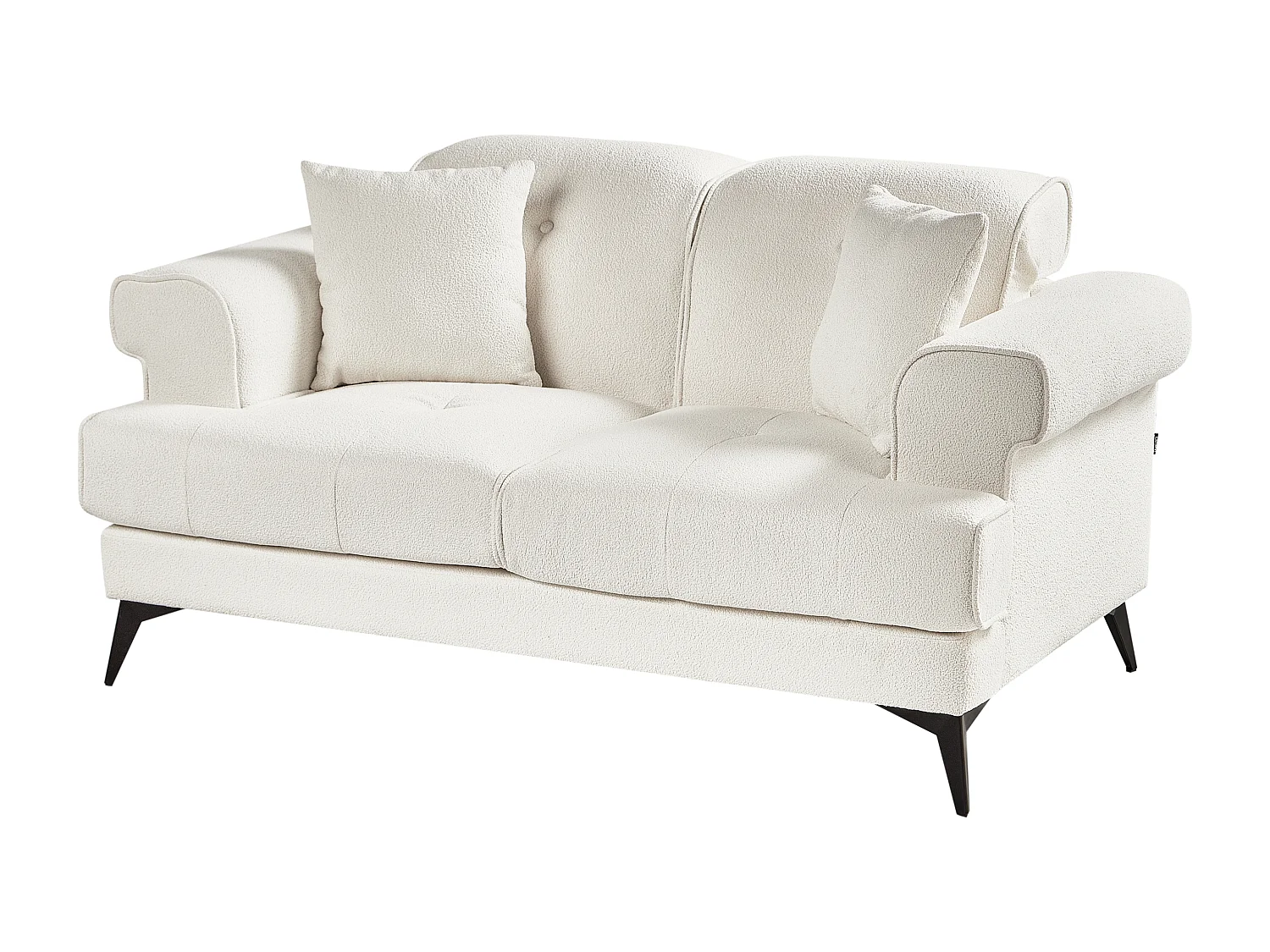 Sofa SKIVE Boucle Biały dla 2 osób