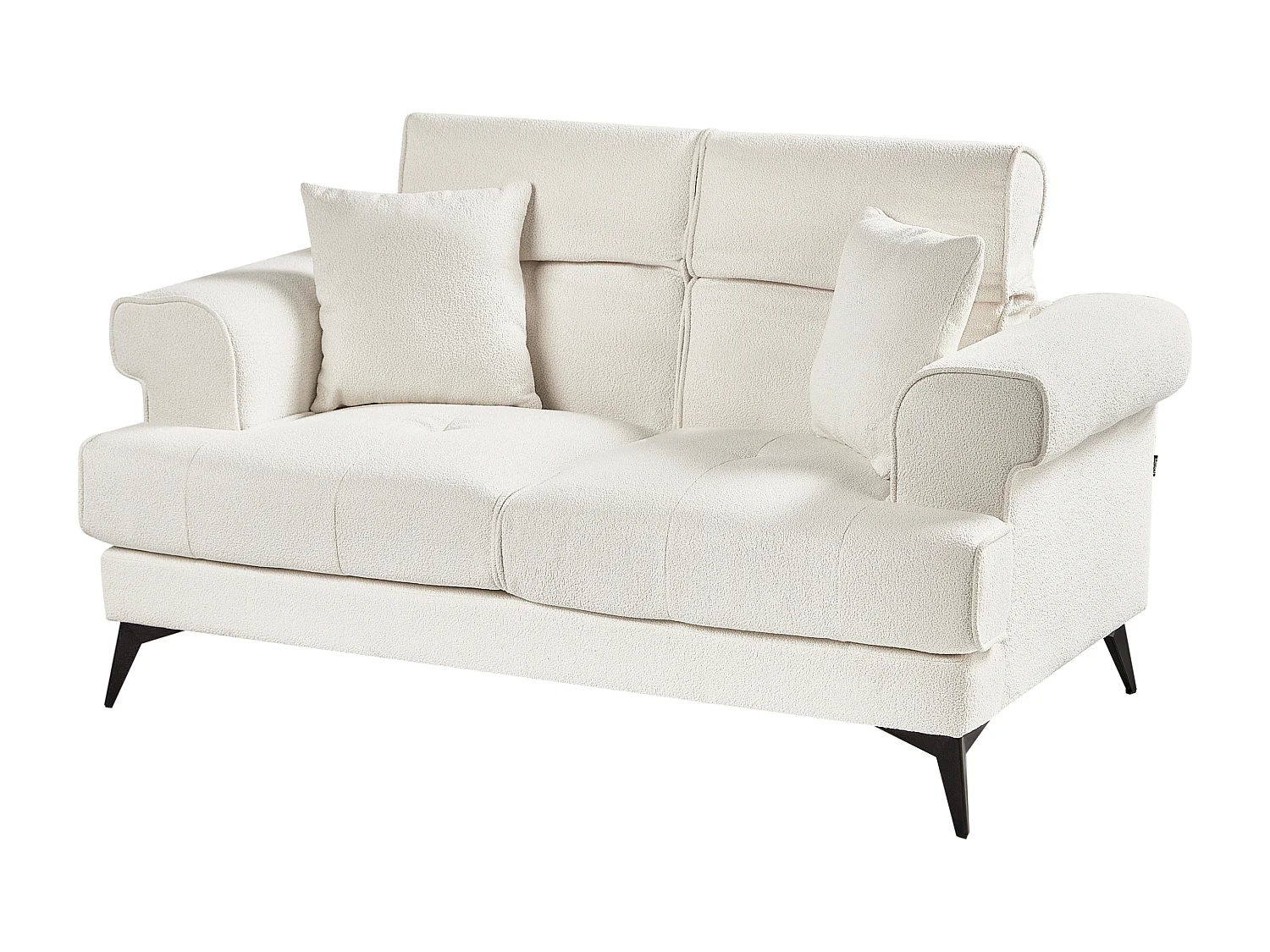 Sofa SKIVE Boucle Biały dla 2 osób