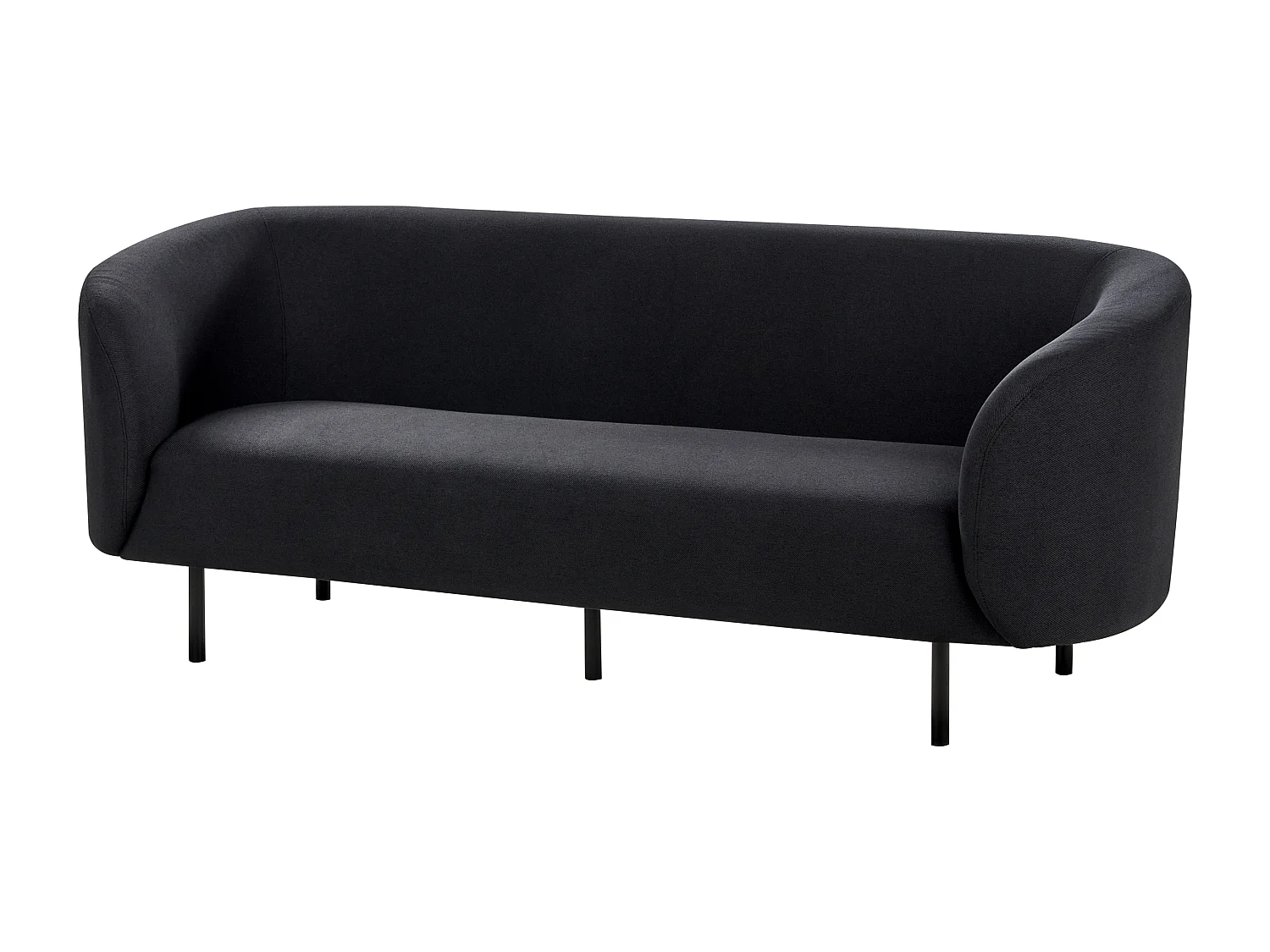 Sofa LOEN Czarny dla 3 osób