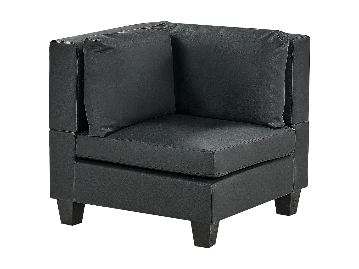 Canapé d'angle modulable UNSTAD Cuir PU Noir 5 places Côté droit