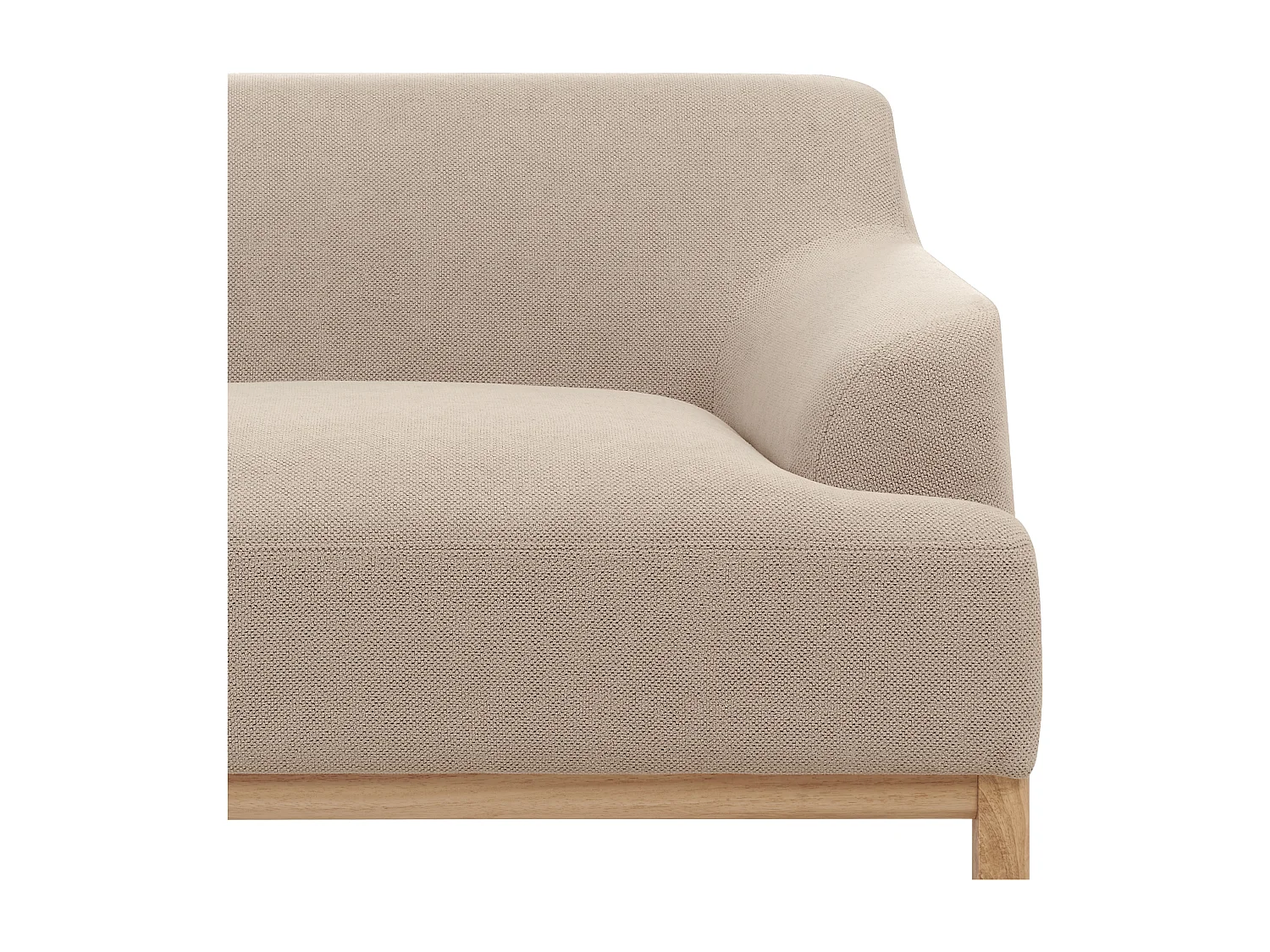 Canapé d'Angle à gauche Pieds en Bois Meuble Coin de Salon en Tissu Polyester Taupe Sosjo