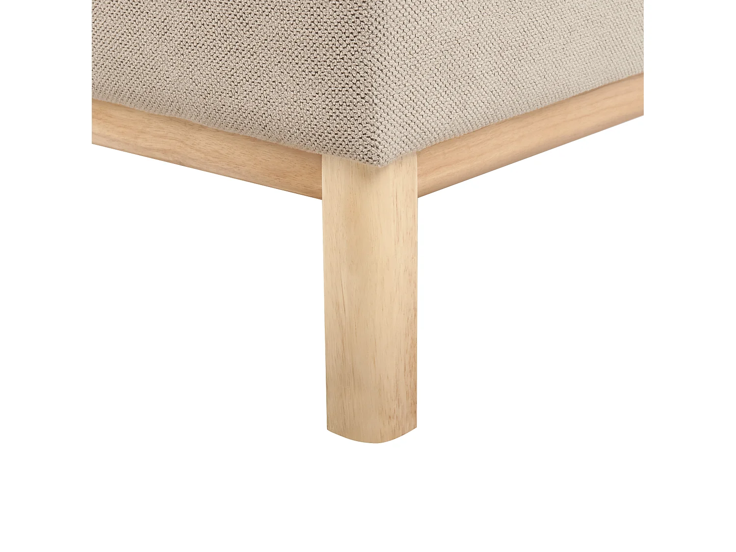 Canapé d'Angle à gauche Pieds en Bois Meuble Coin de Salon en Tissu Polyester Taupe Sosjo