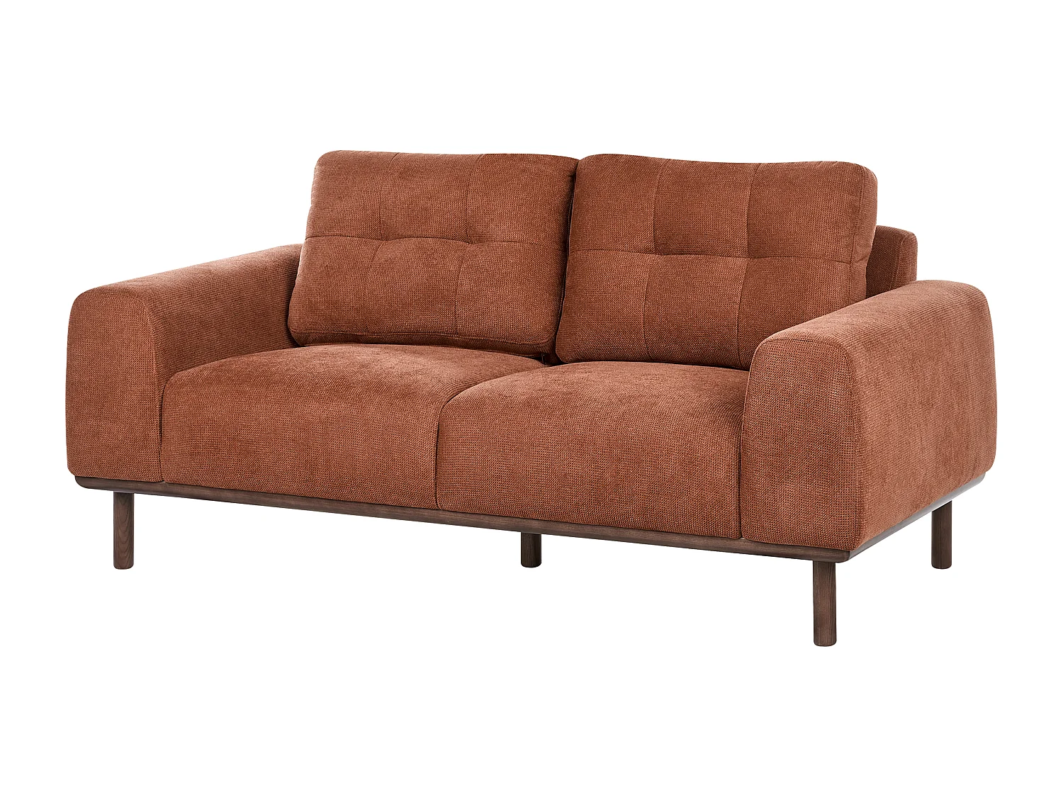 Sofa LAURILA Stoff Goldbraun 2-Sitzer