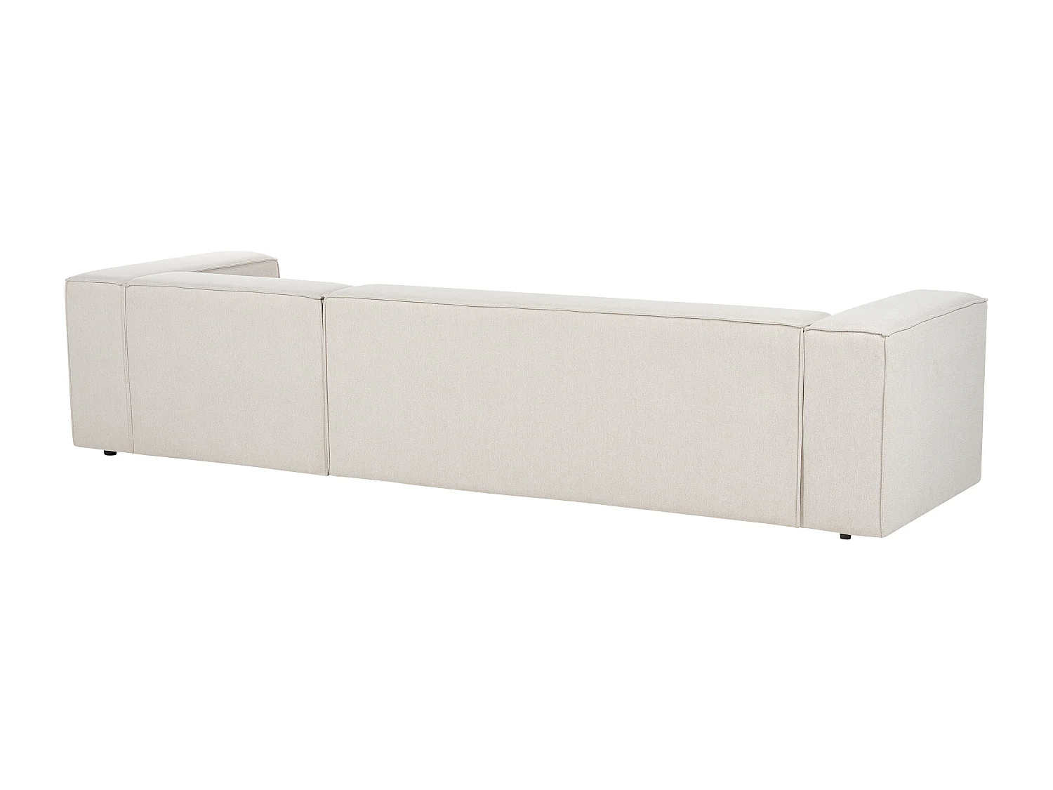 Canapé d'Angle Côté droite 3 Places en Velours Beige Minimaliste Rembourré Vernon