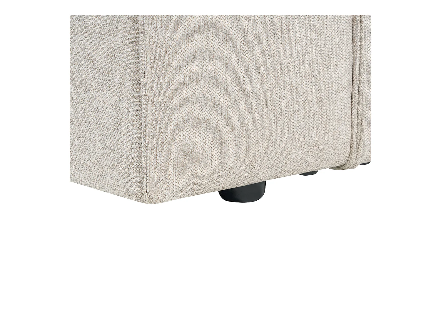 Canapé d'Angle Côté droite 3 Places en Velours Beige Minimaliste Rembourré Vernon