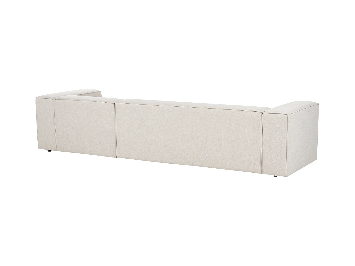 Canapé d'Angle Côté droite 3 Places en Velours Beige Minimaliste Rembourré Vernon