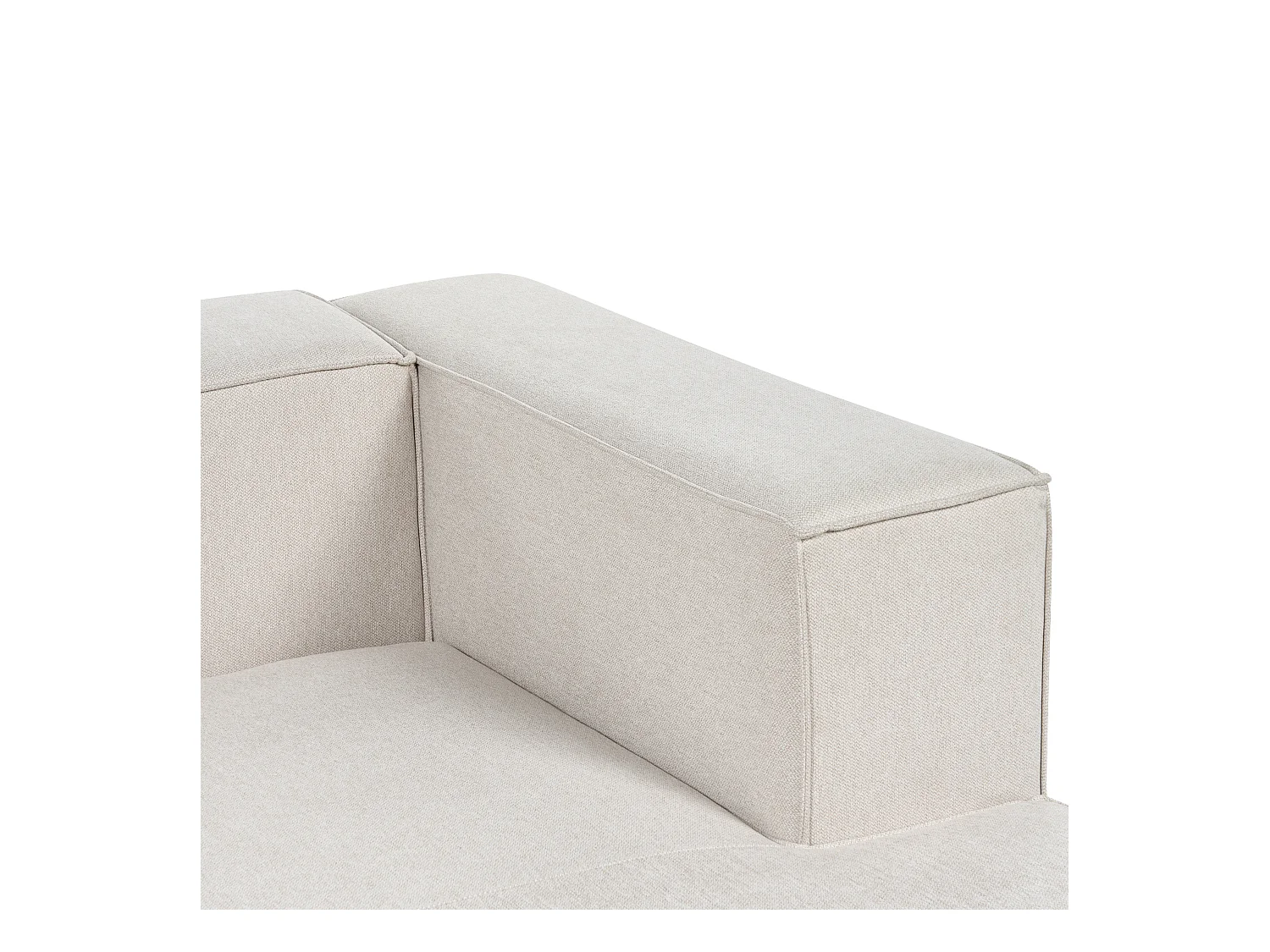 Canapé d'Angle Côté droite 3 Places en Velours Beige Minimaliste Rembourré Vernon