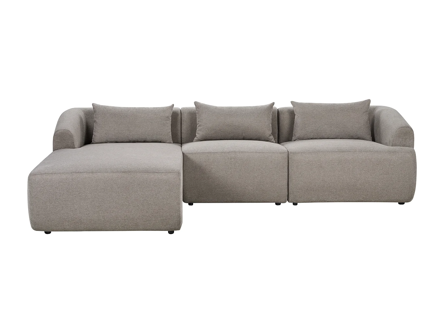 Ecksofa SVANSELE Stoff Taupe 3-Sitzer rechtsseitig