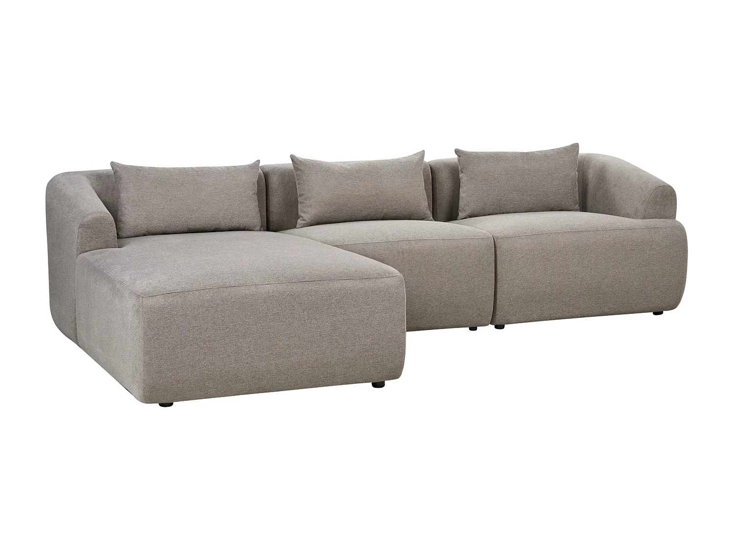 Ecksofa SVANSELE Stoff Taupe 3-Sitzer rechtsseitig