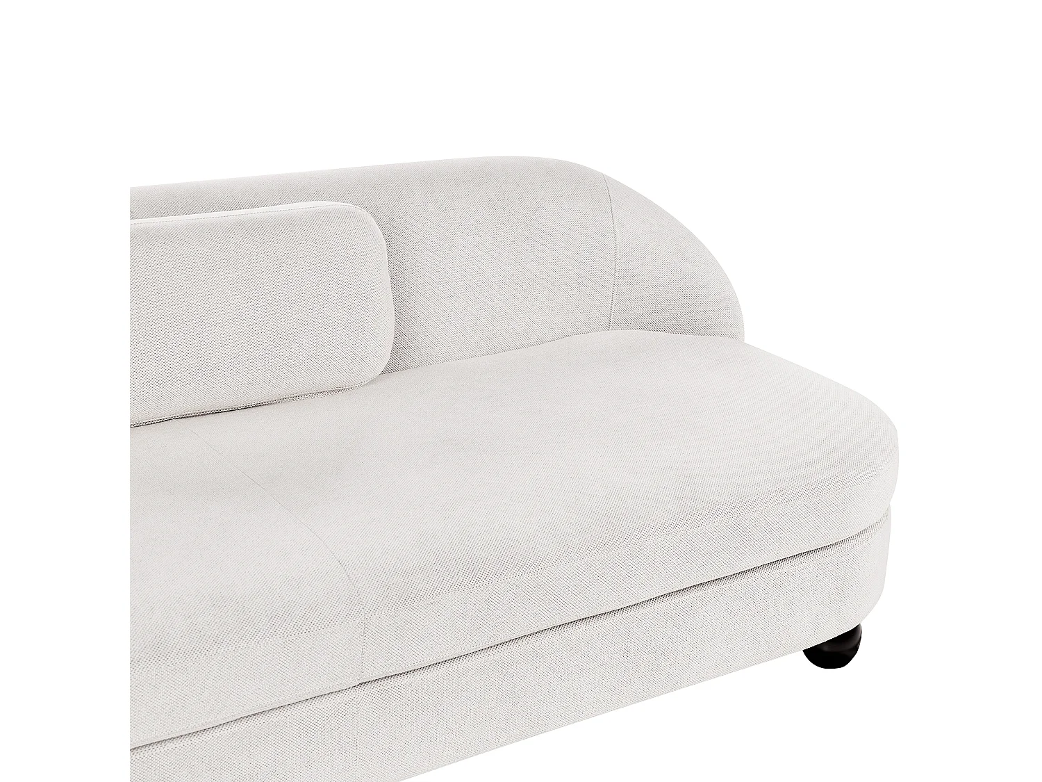 Sofa FANSEN Stoff Cremeweiss mit Kissen 3-Sitzer