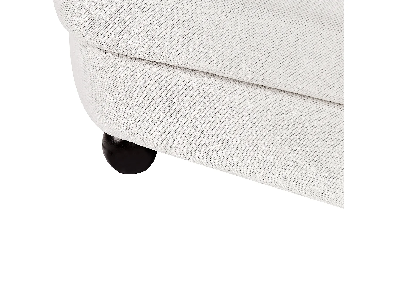 Sofa FANSEN Stoff Cremeweiss mit Kissen 3-Sitzer